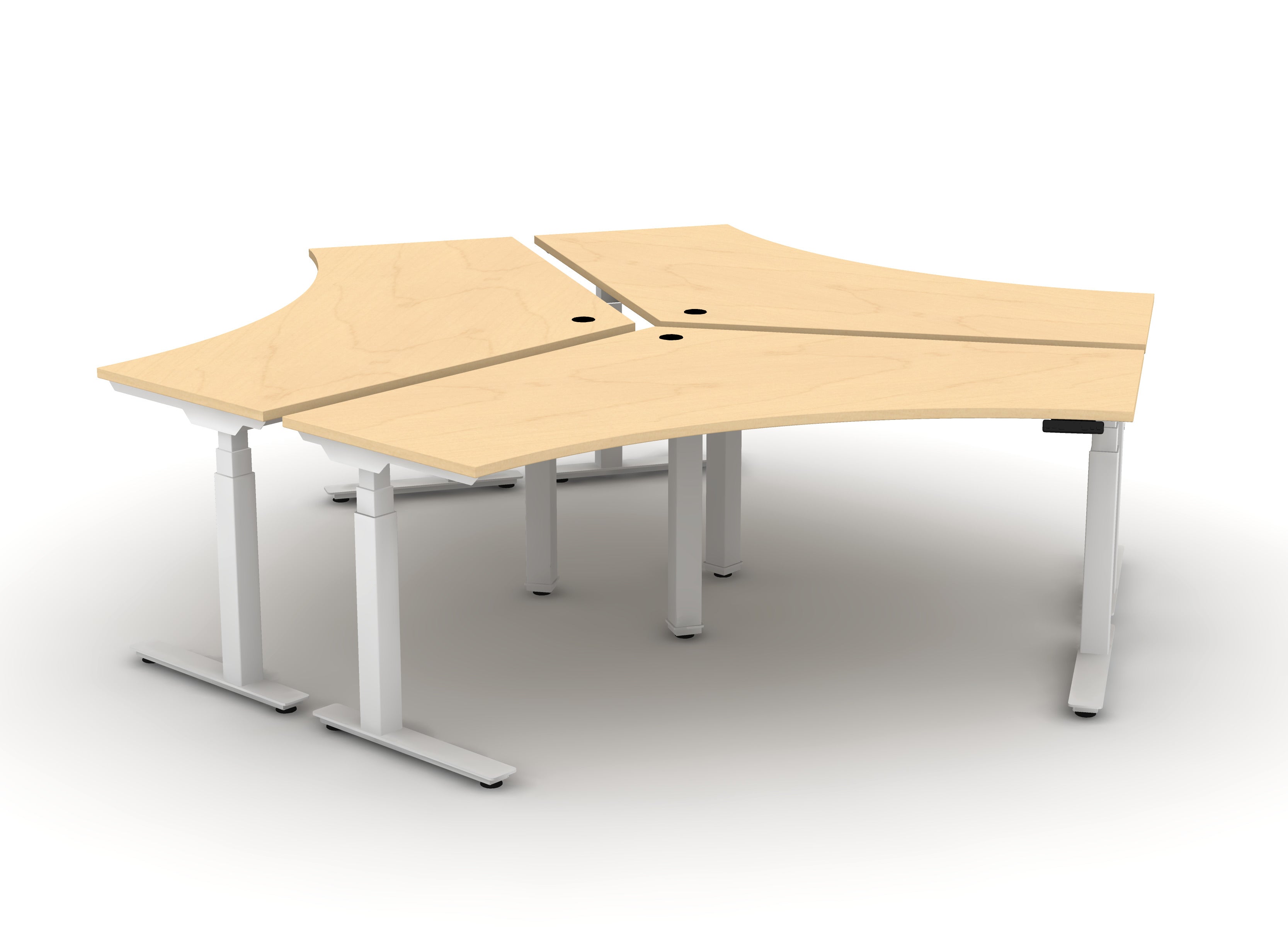 120 Think Desk (sit to stand) - Pod of 3