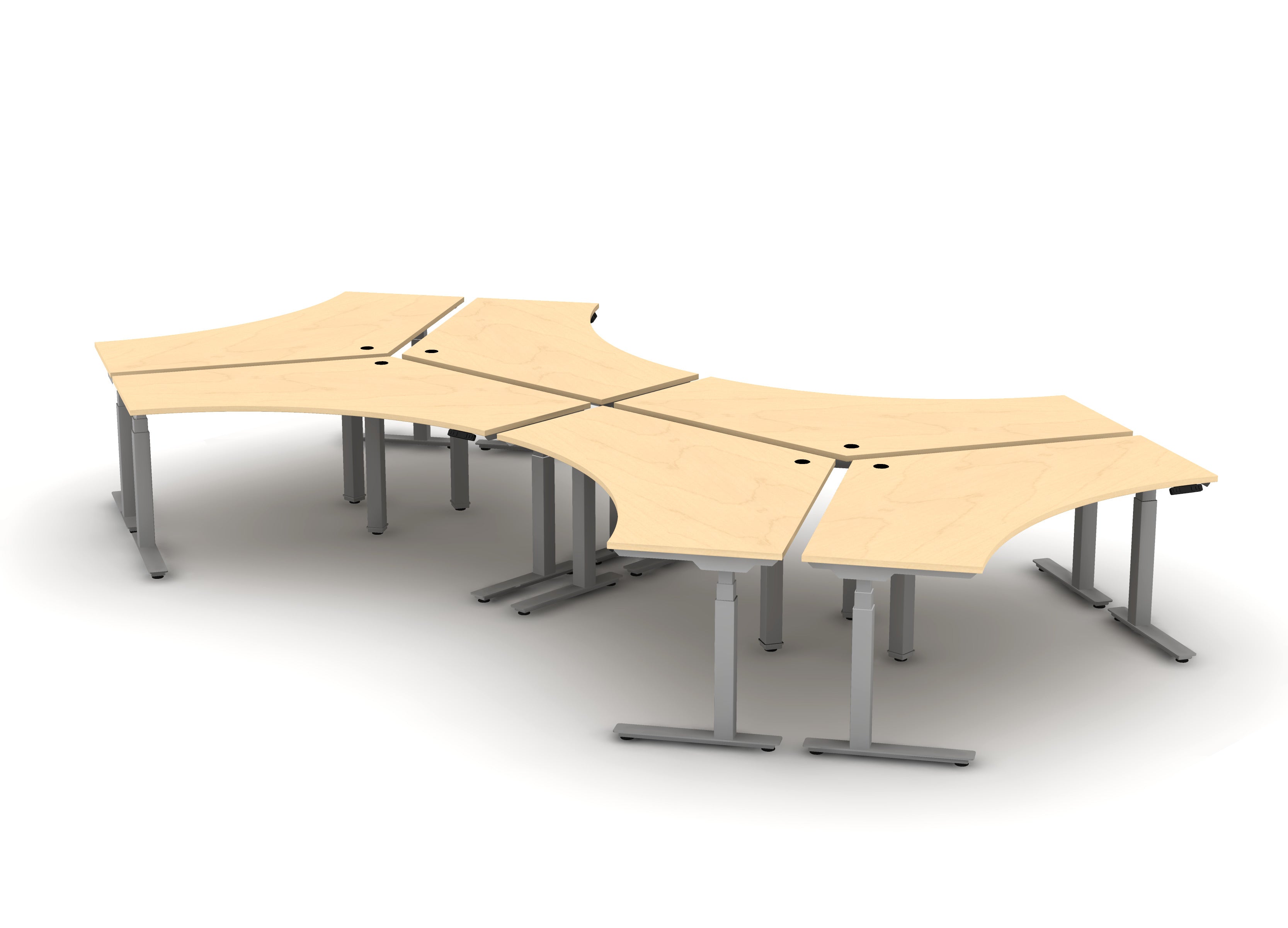 120 Think Desk (sit to stand) - Pod of 6