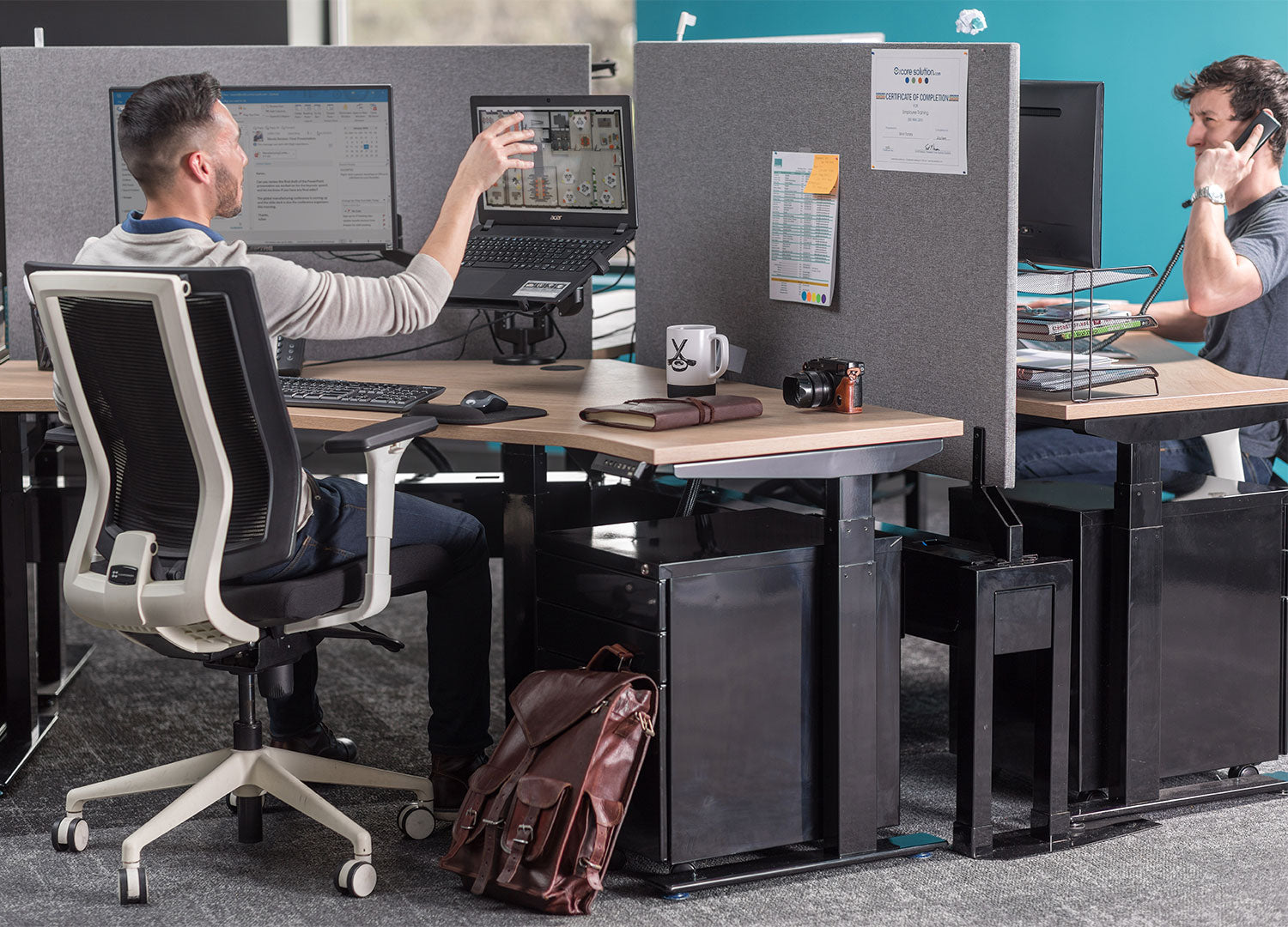 120 Think Pod Desk Bundle (sit to stand) - Pod of 3