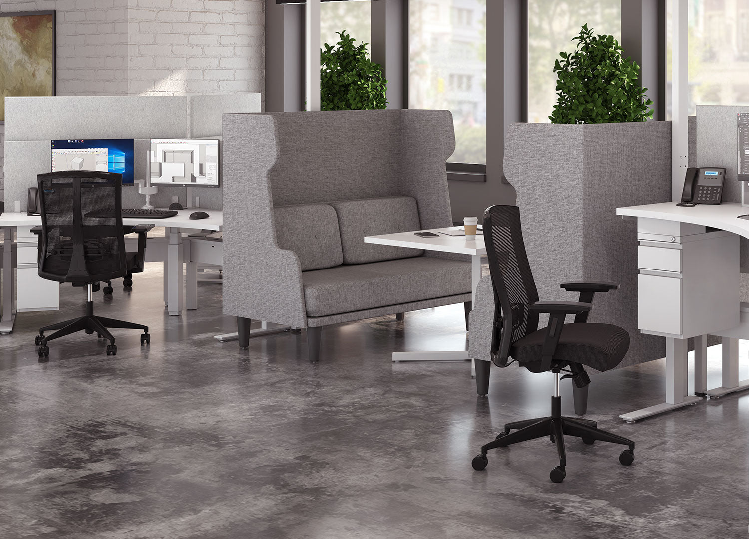 120 Think Pod Desk Bundle (sit to stand) - Pod of 3