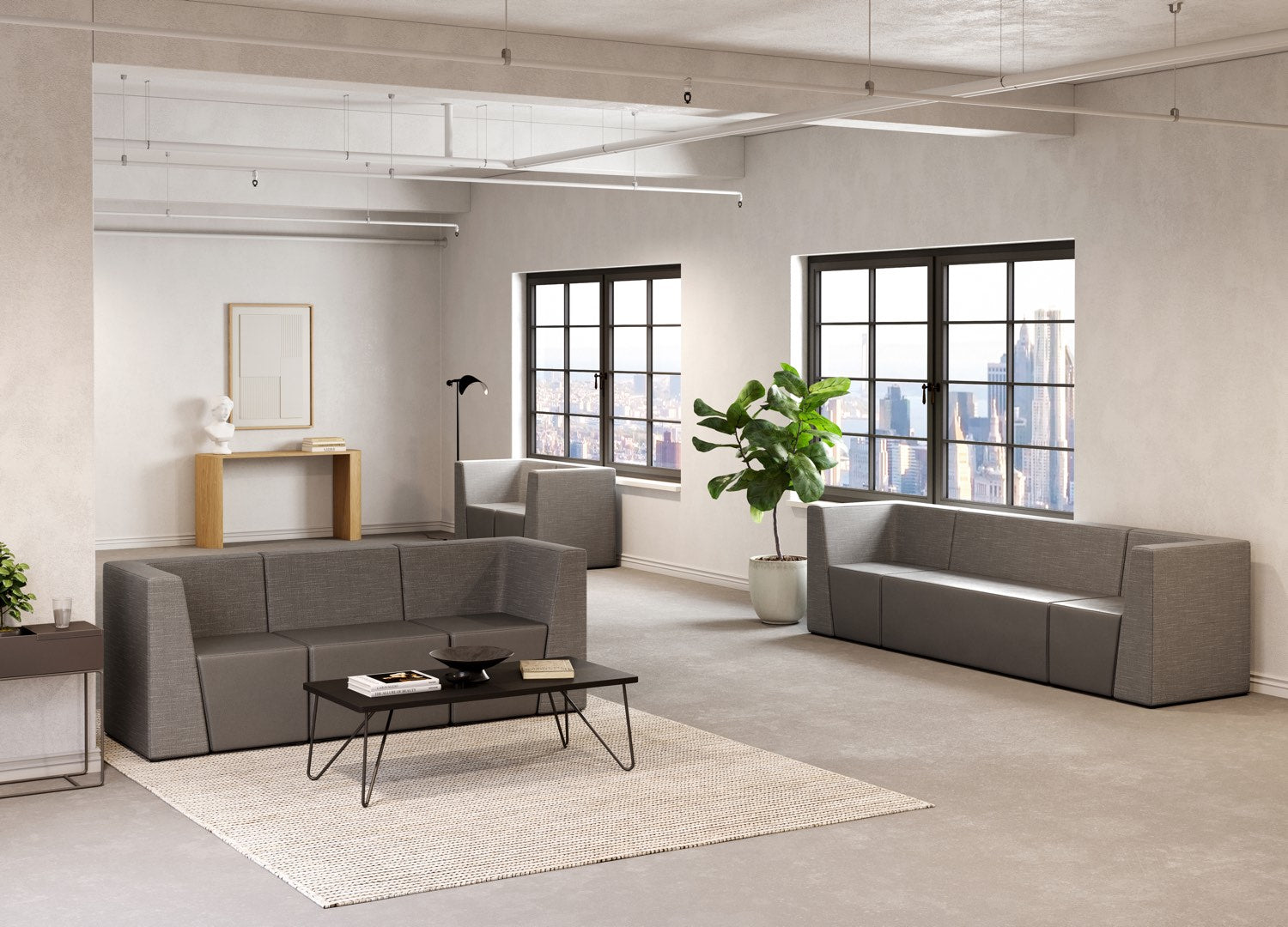 Modular Lounge Seating - 2 Seat Segment