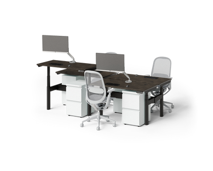 Sol Adjustable-Height Desks for 4