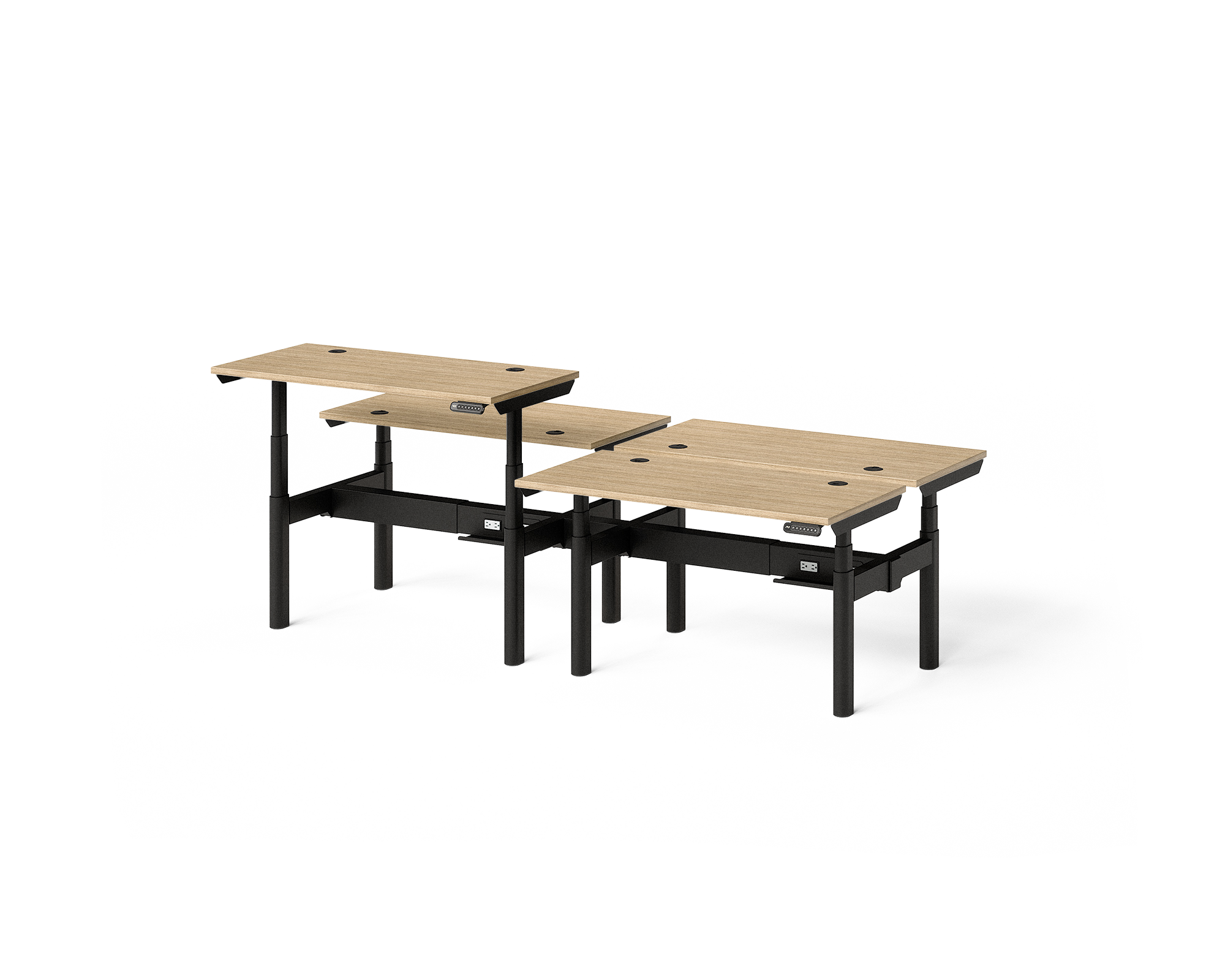 Sol Adjustable-Height Desks for 4