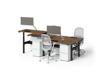 Sol Adjustable-Height Desks for 4