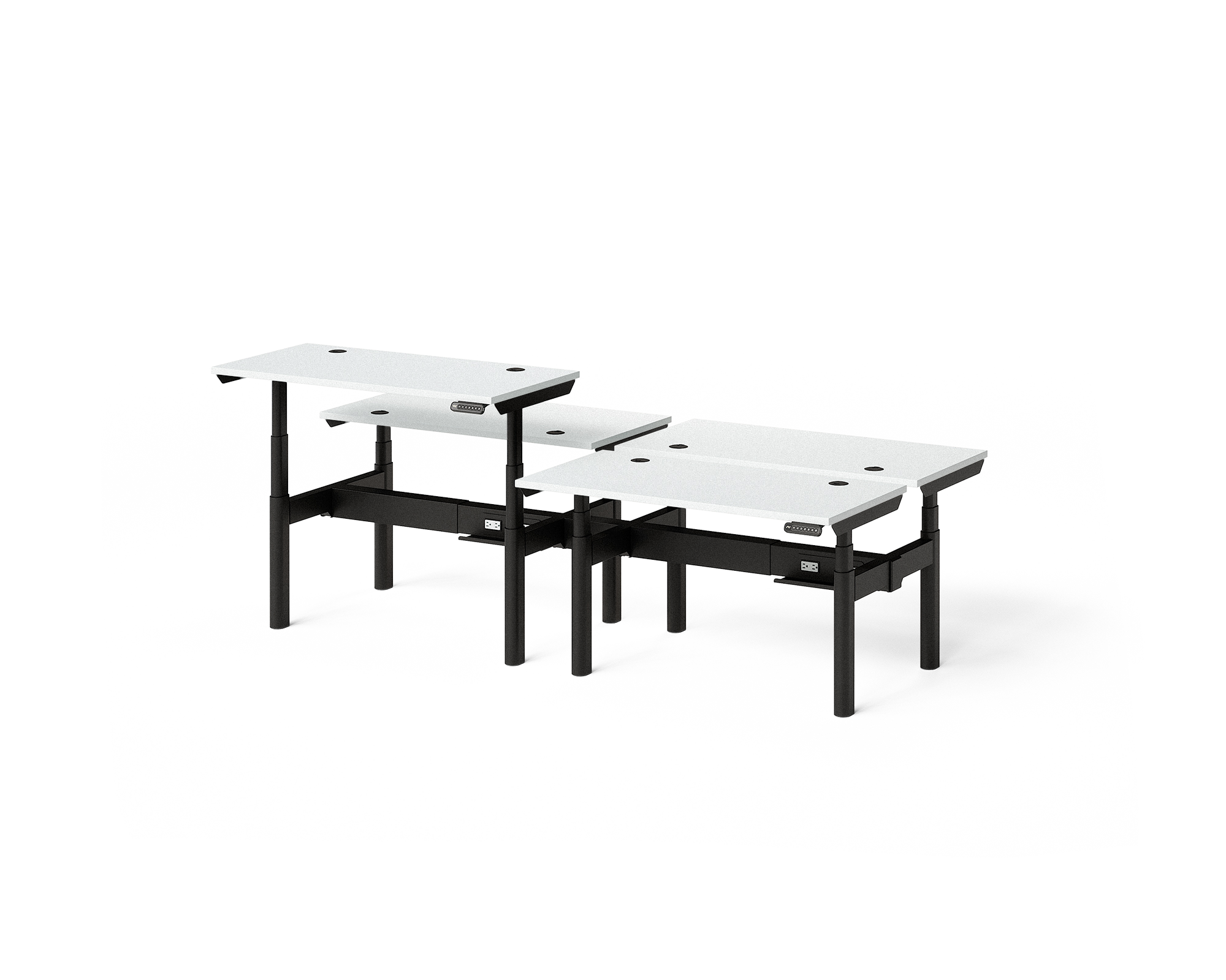 Sol Adjustable-Height Desks for 4