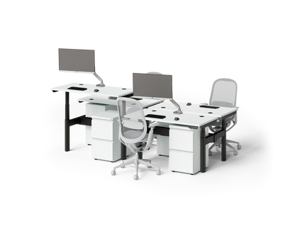 Sol Adjustable-Height Desks for 4