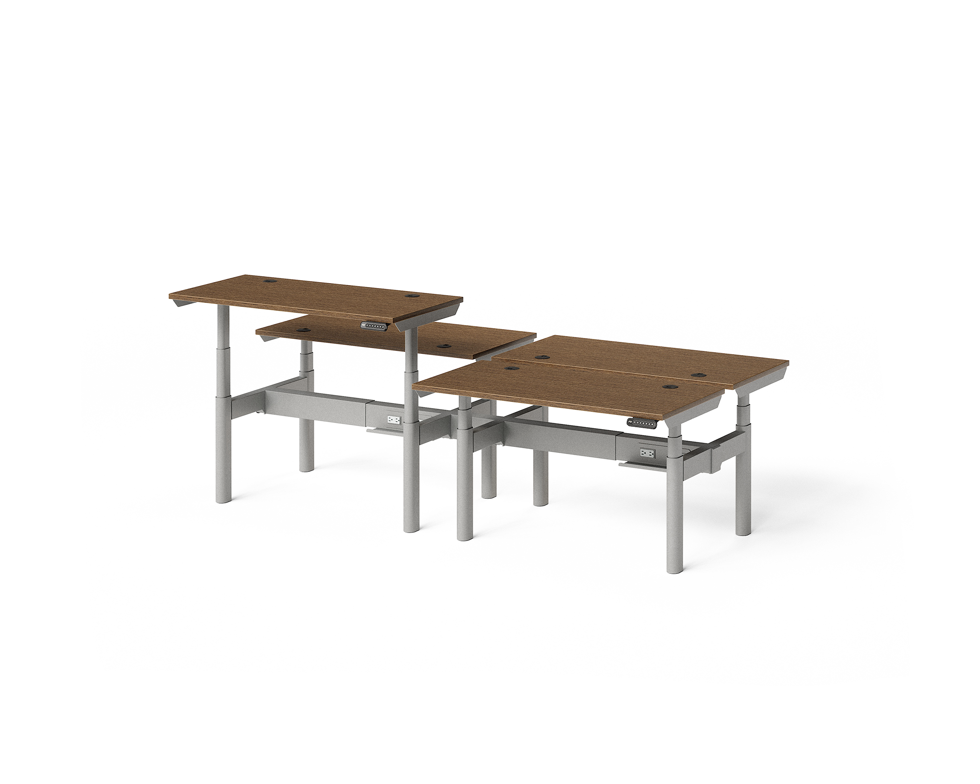 Sol Adjustable-Height Desks for 4