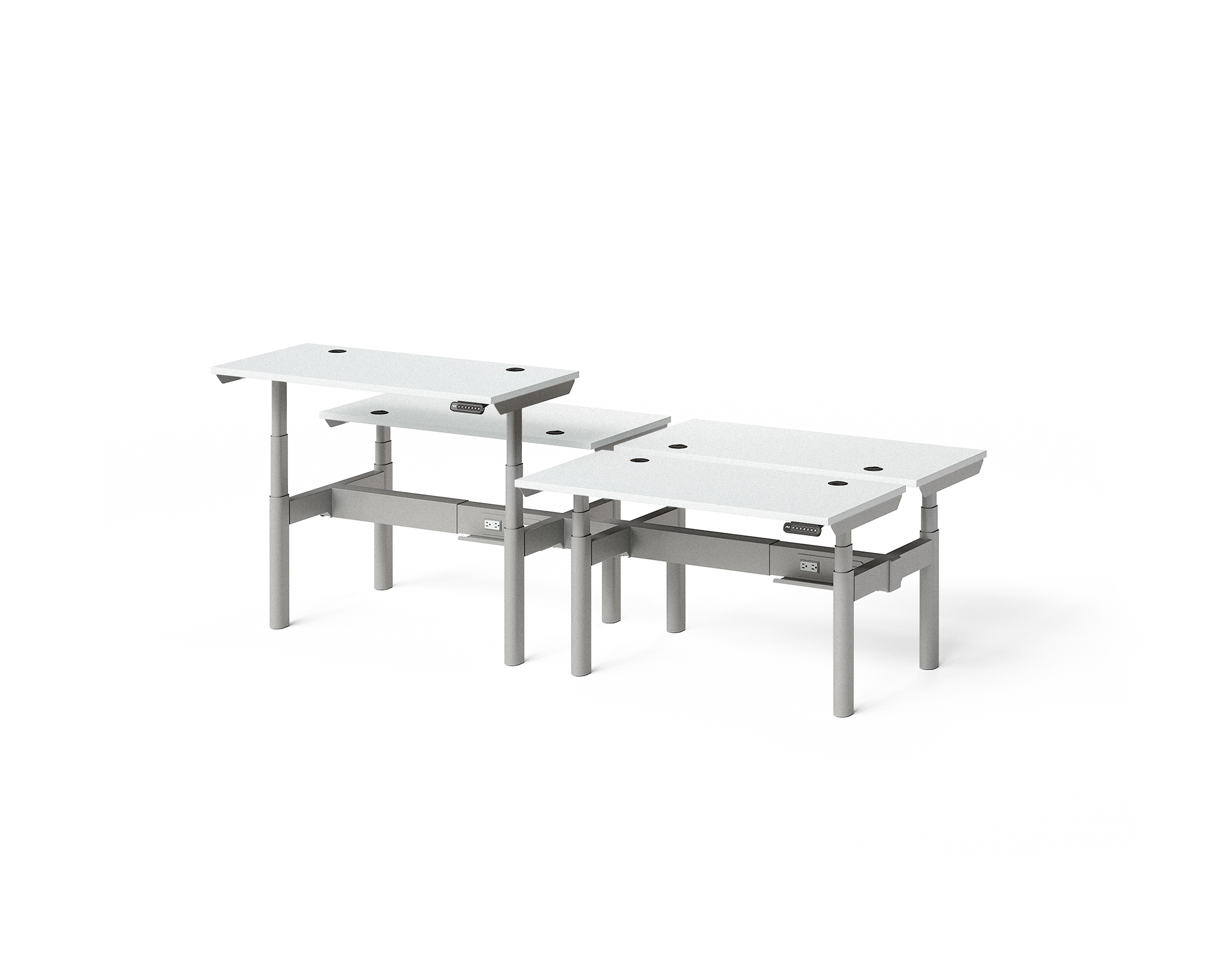 Sol Adjustable-Height Desks for 4