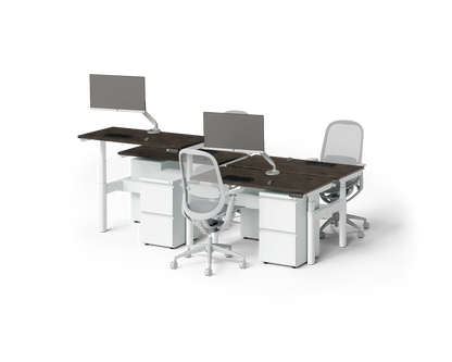 Sol Adjustable-Height Desks for 4