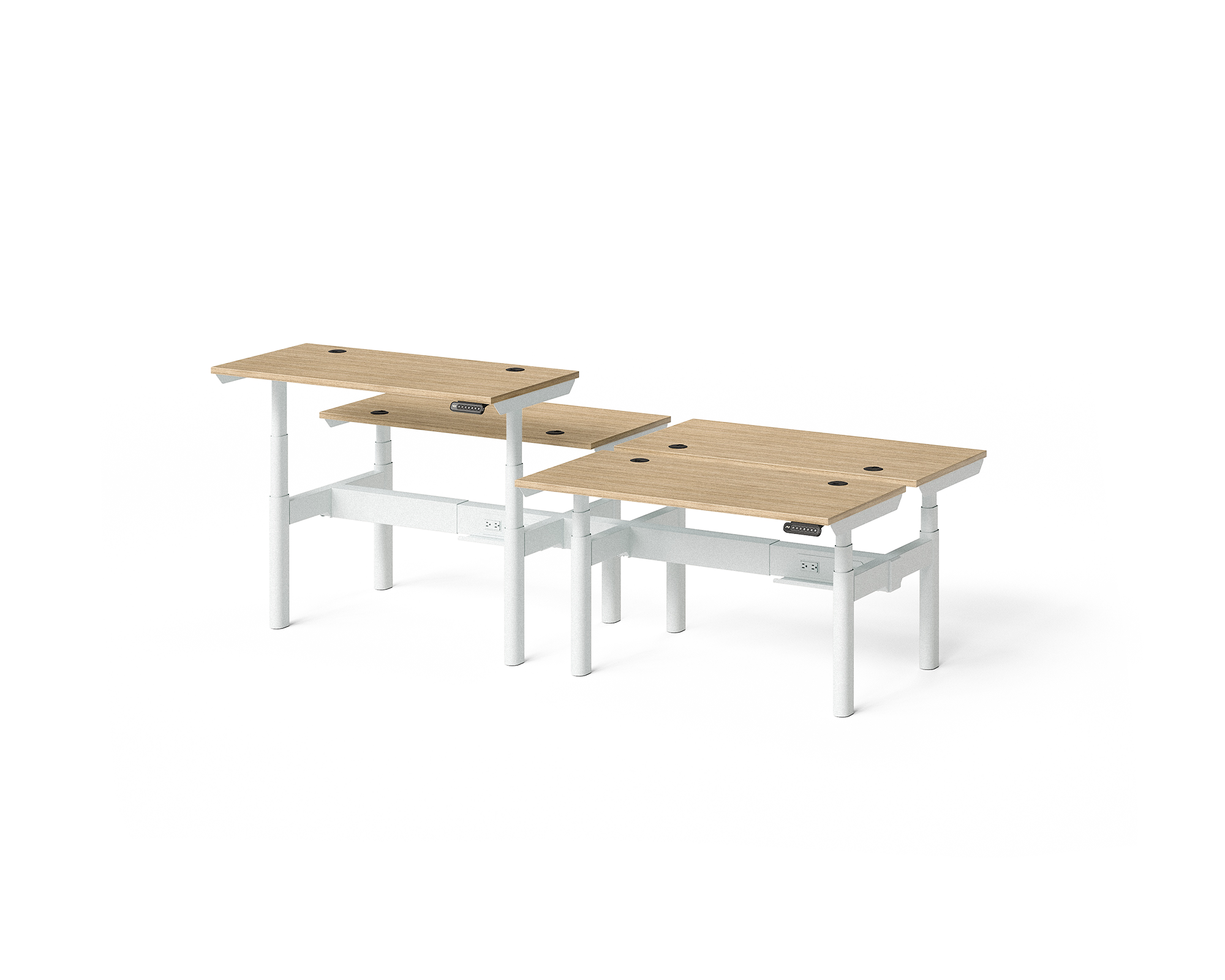 Sol Adjustable-Height Desks for 4