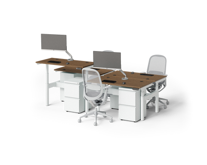 Sol Adjustable-Height Desks for 4