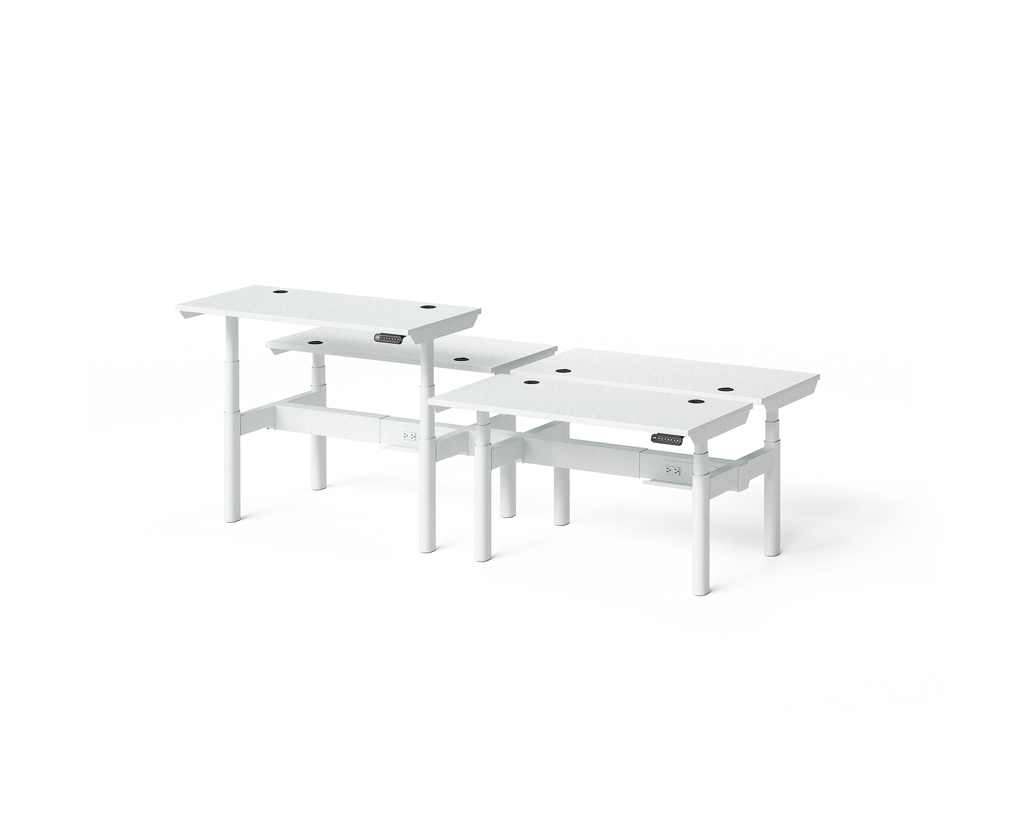 Sol Adjustable-Height Desks for 4