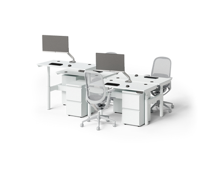Sol Adjustable-Height Desks for 4