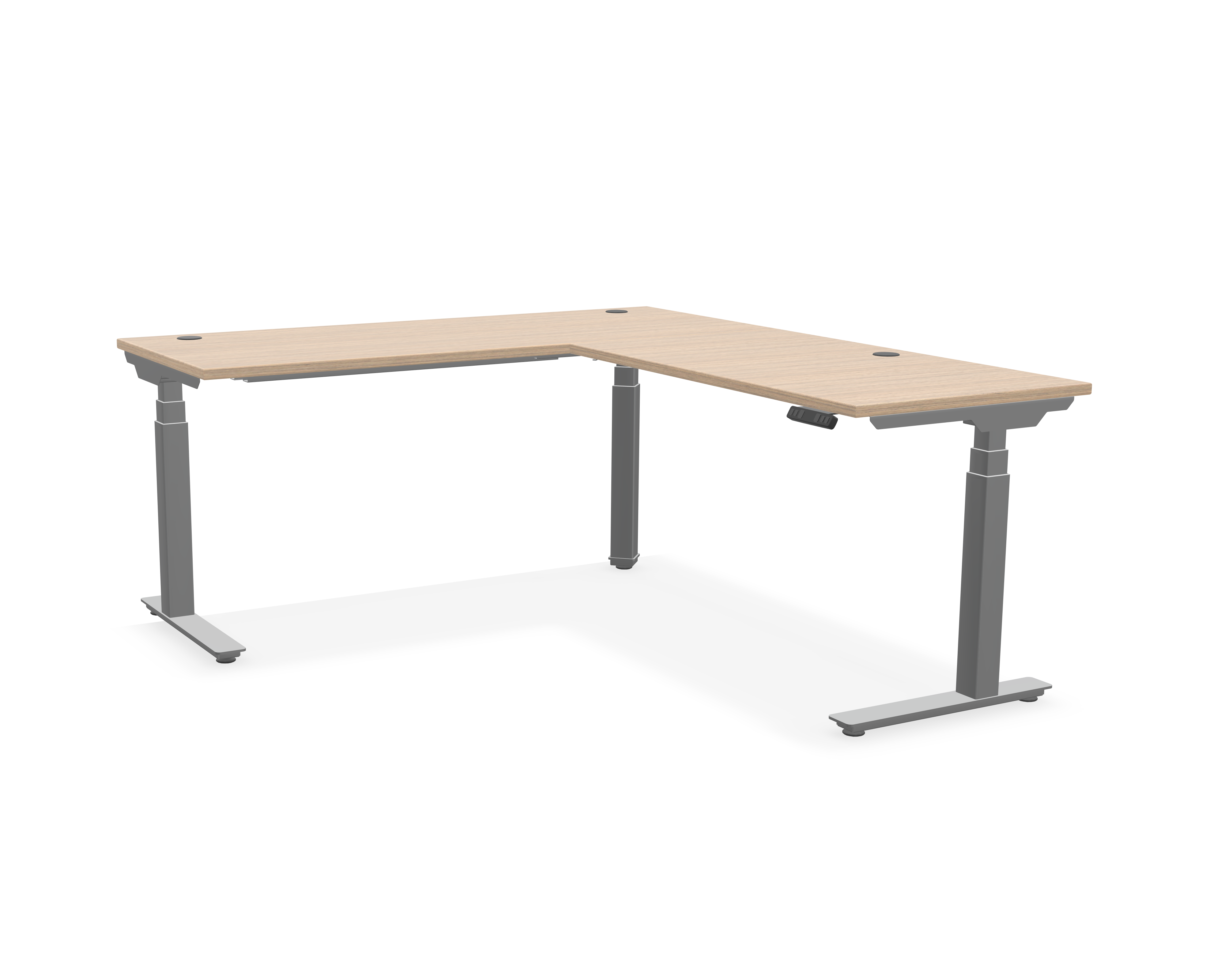Summit L-Shaped Adjustable-Height Desk