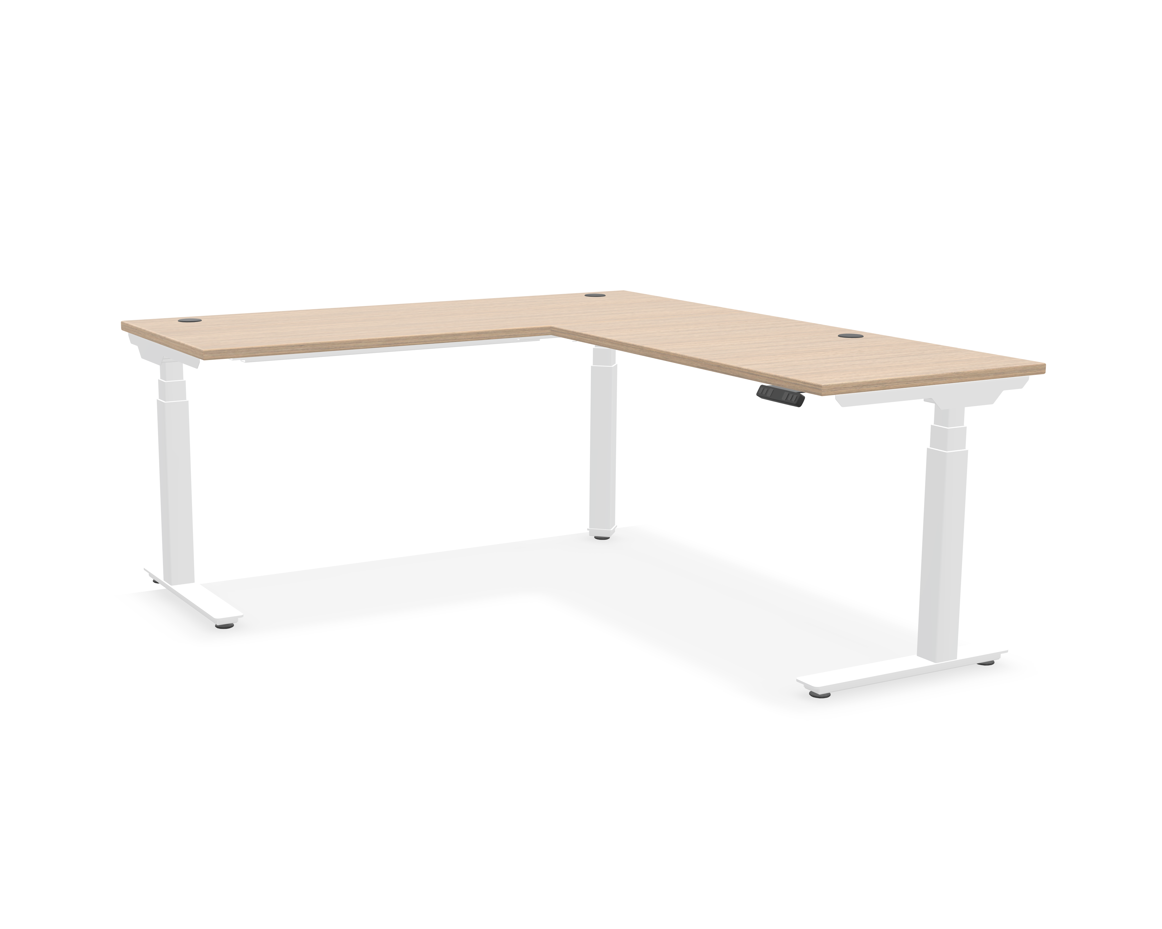 Summit L-Shaped Adjustable-Height Desk