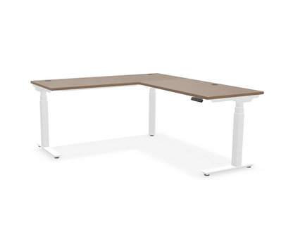Summit L-Shaped Adjustable-Height Desk