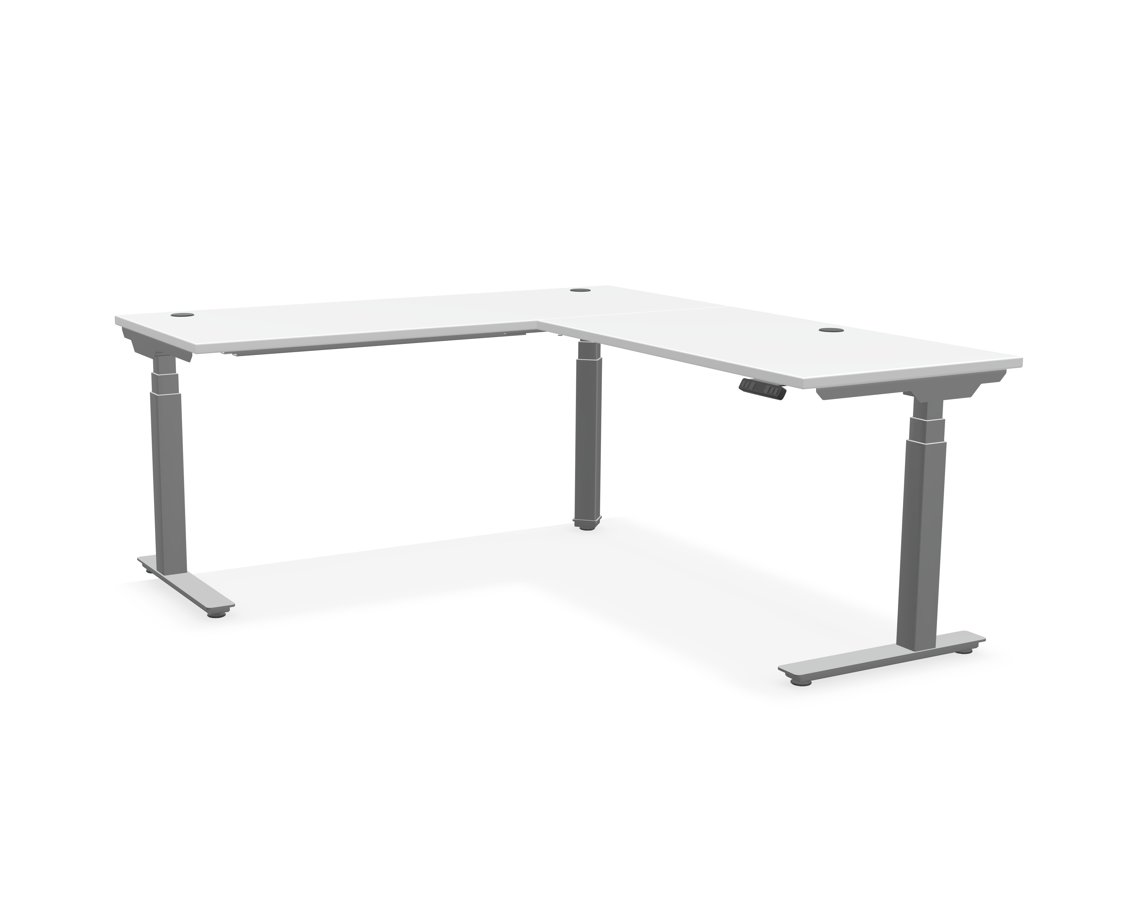 Summit L-Shaped Adjustable-Height Desk
