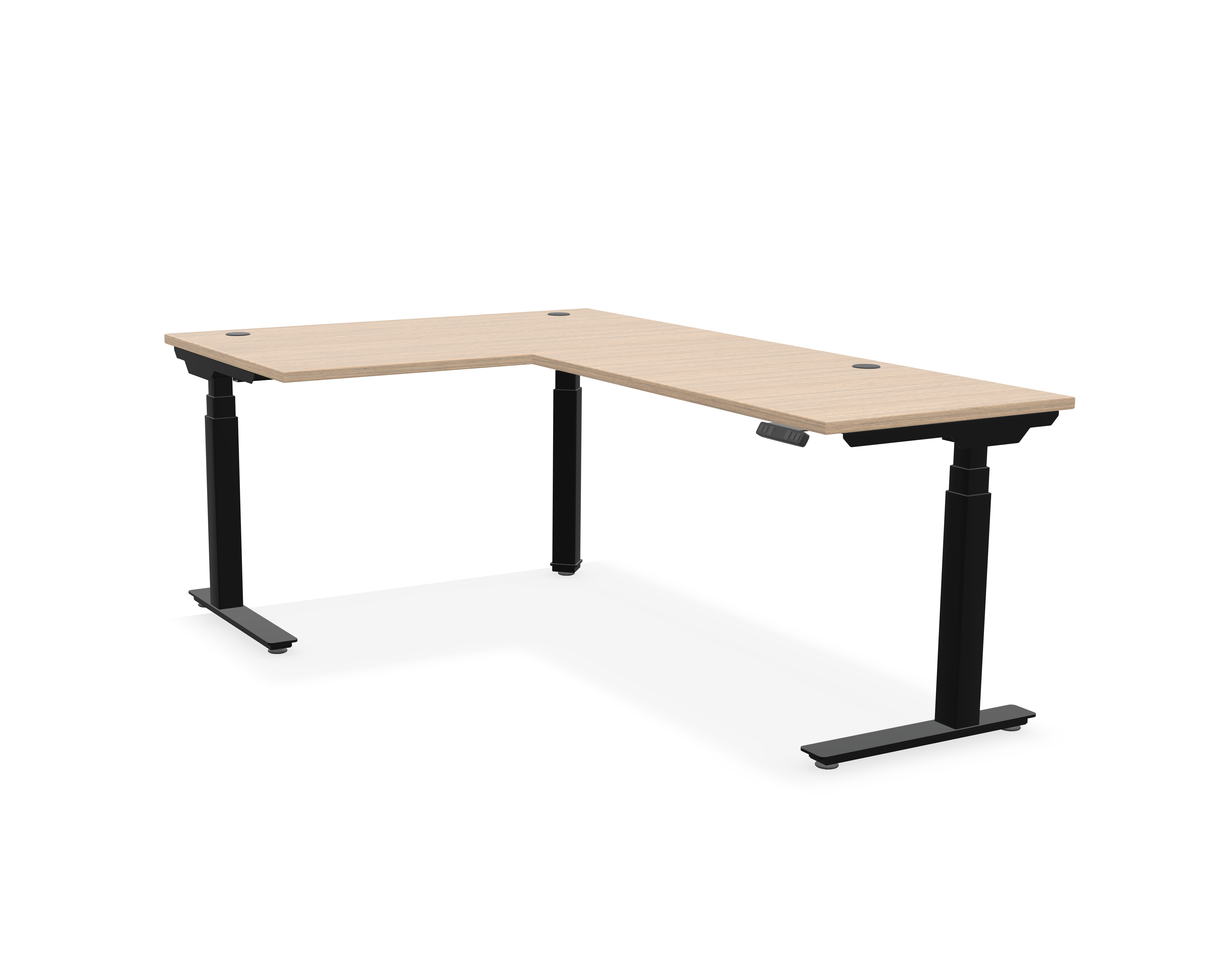 Summit L-Shaped Adjustable-Height Desk