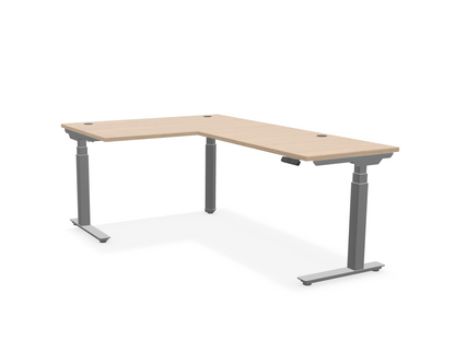 Summit L-Shaped Adjustable-Height Desk