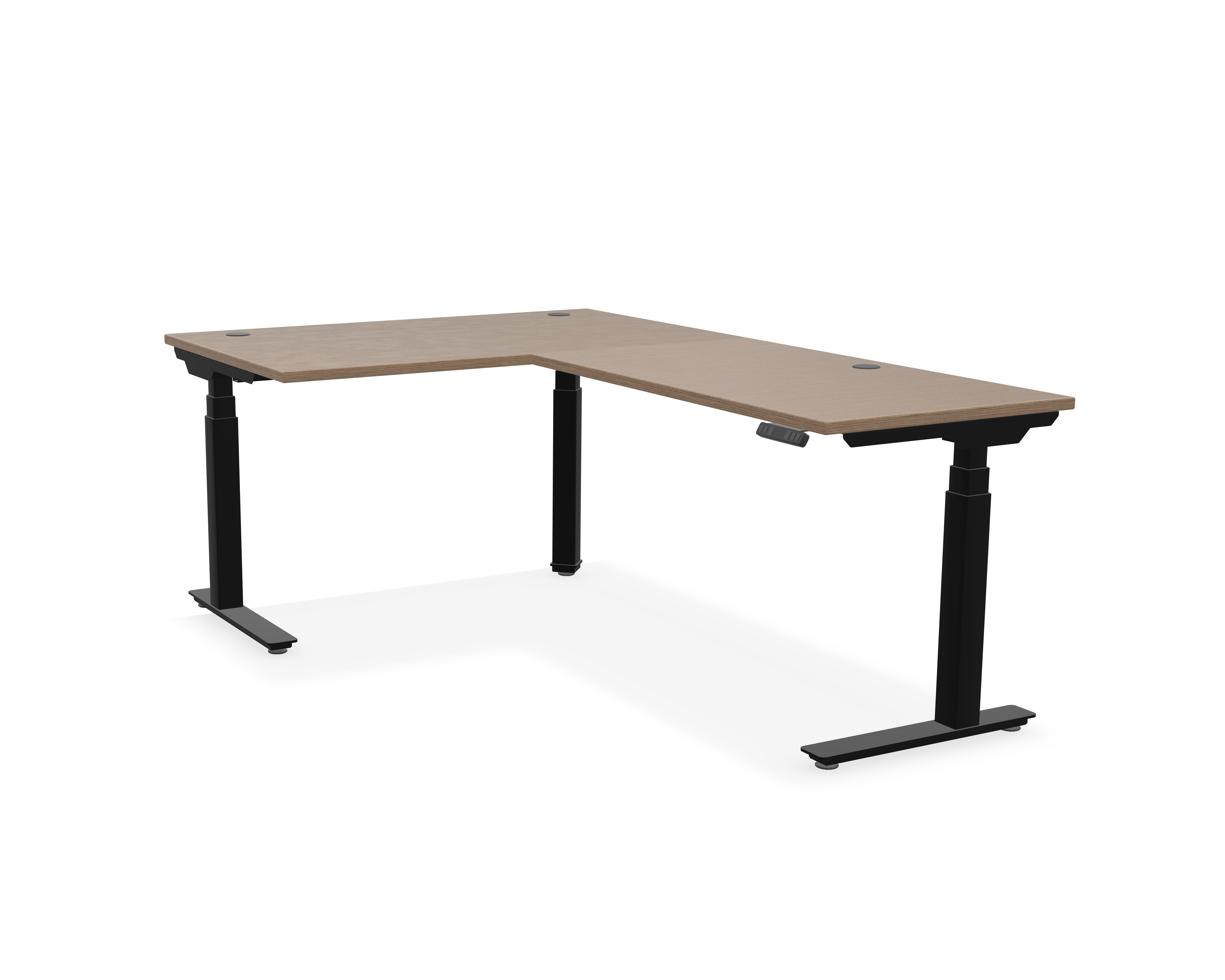 Summit L-Shaped Adjustable-Height Desk