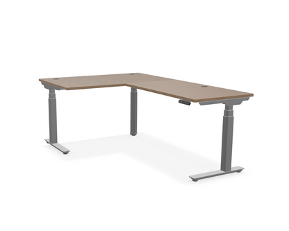 Summit L-Shaped Adjustable-Height Desk