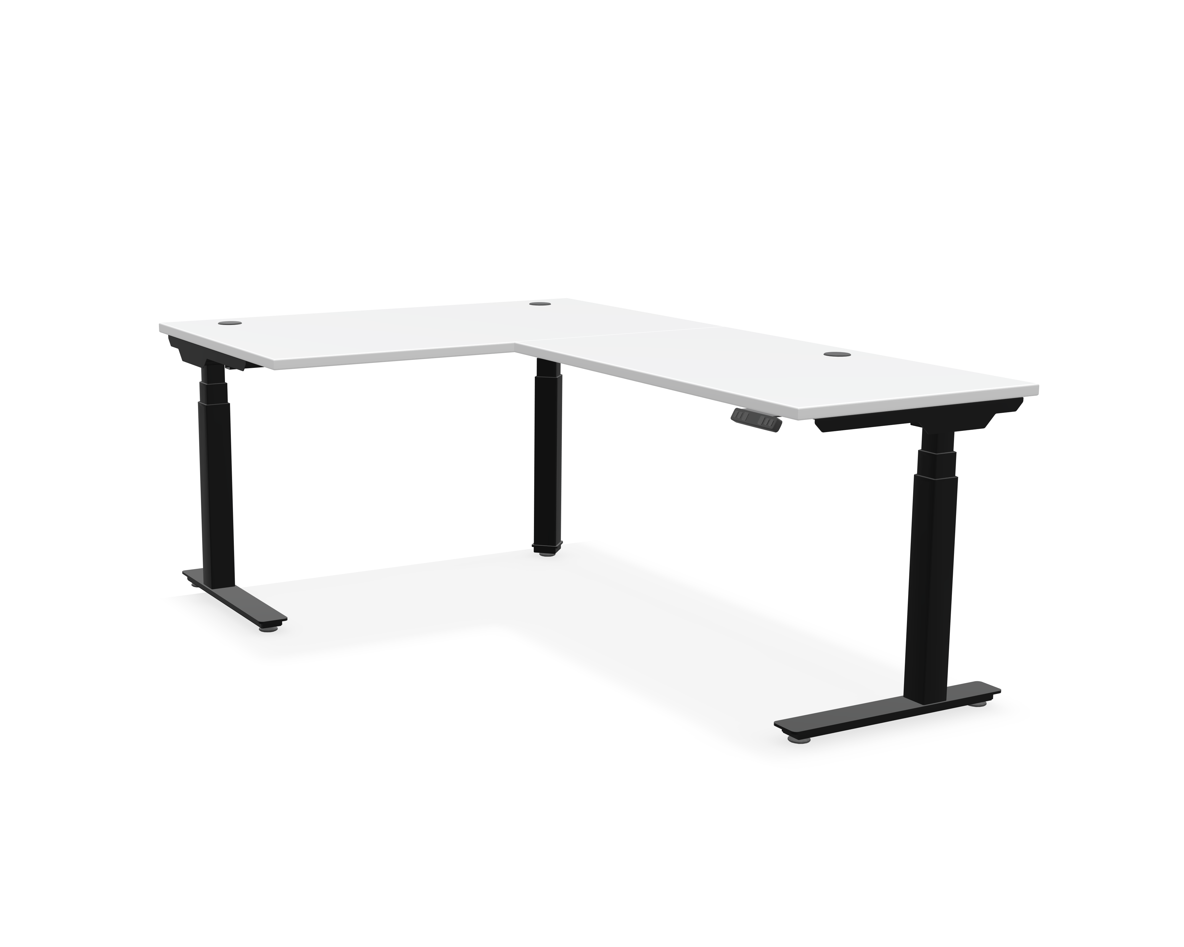 Summit L-Shaped Adjustable-Height Desk