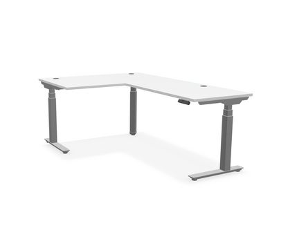Summit L-Shaped Adjustable-Height Desk