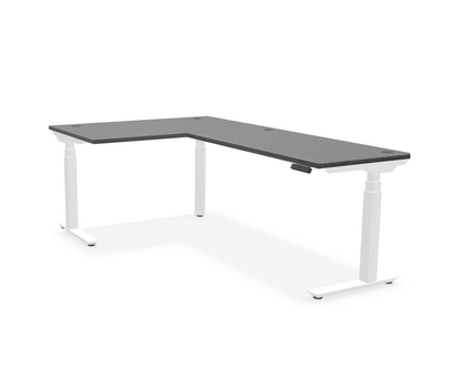 Summit L-Shaped Adjustable-Height Desk