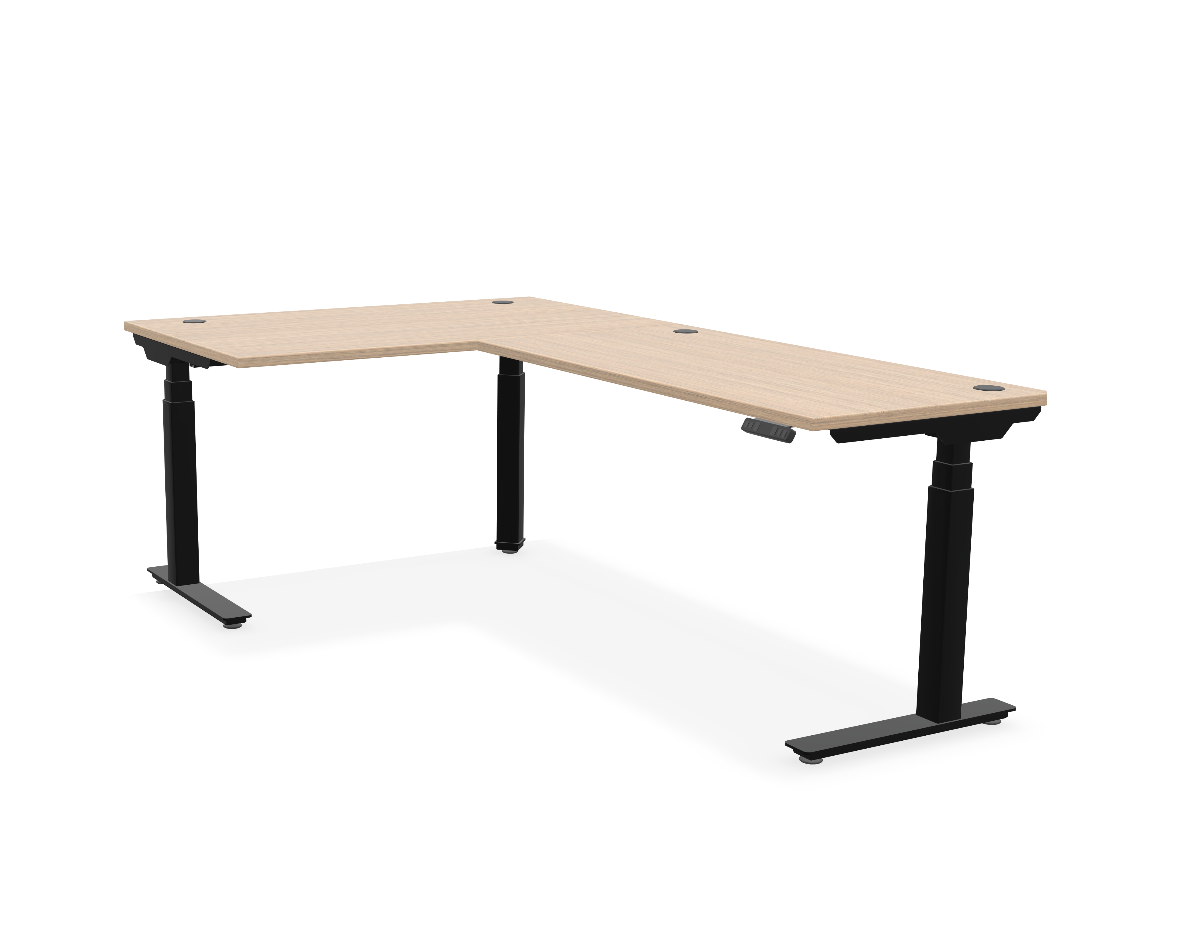 Summit L-Shaped Adjustable-Height Desk