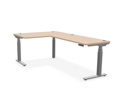 Summit L-Shaped Adjustable-Height Desk
