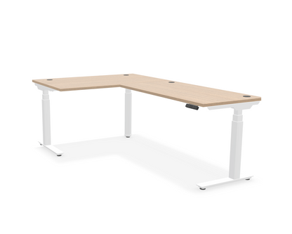 Summit L-Shaped Adjustable-Height Desk