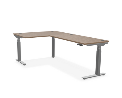Summit L-Shaped Adjustable-Height Desk