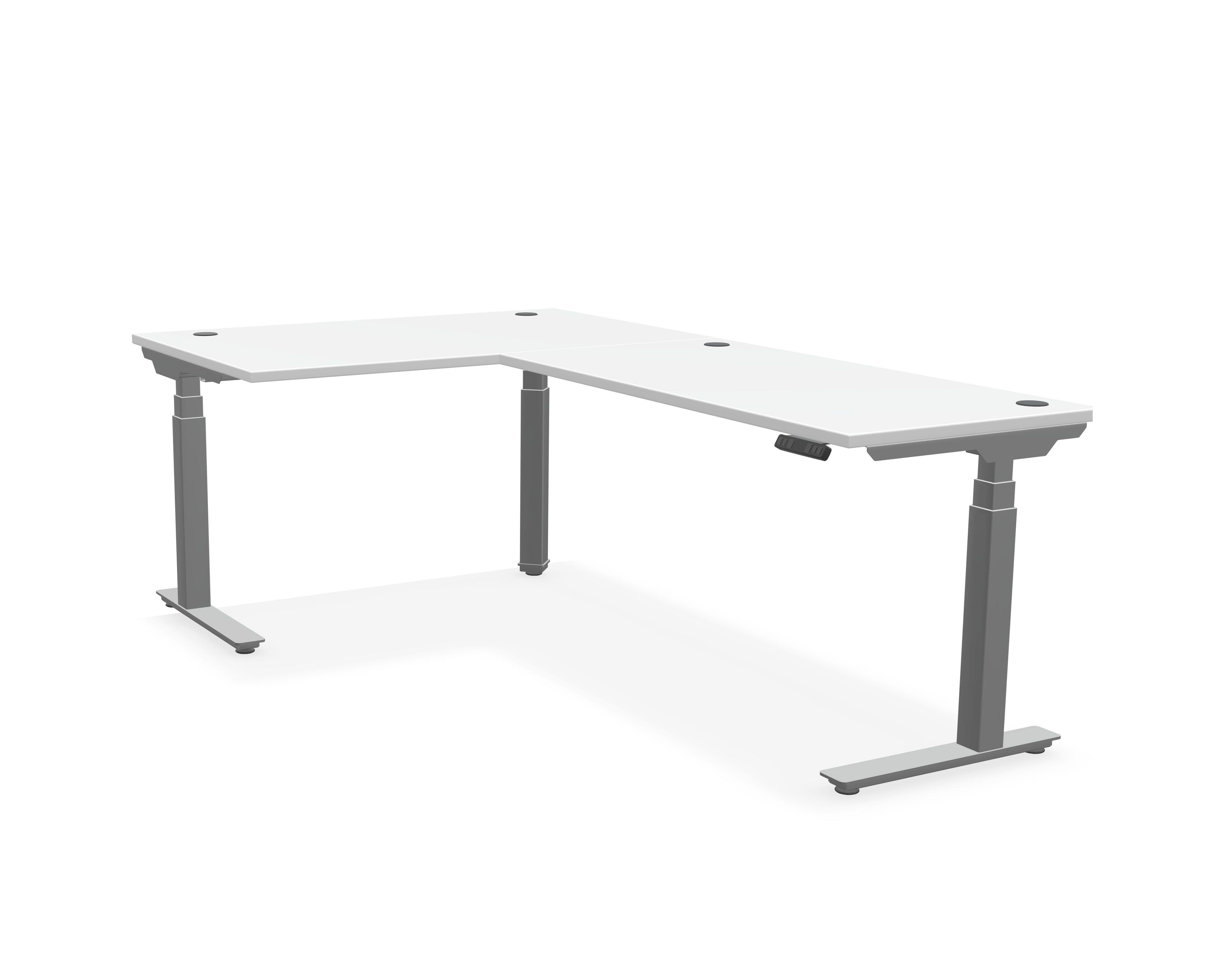Summit L-Shaped Adjustable-Height Desk