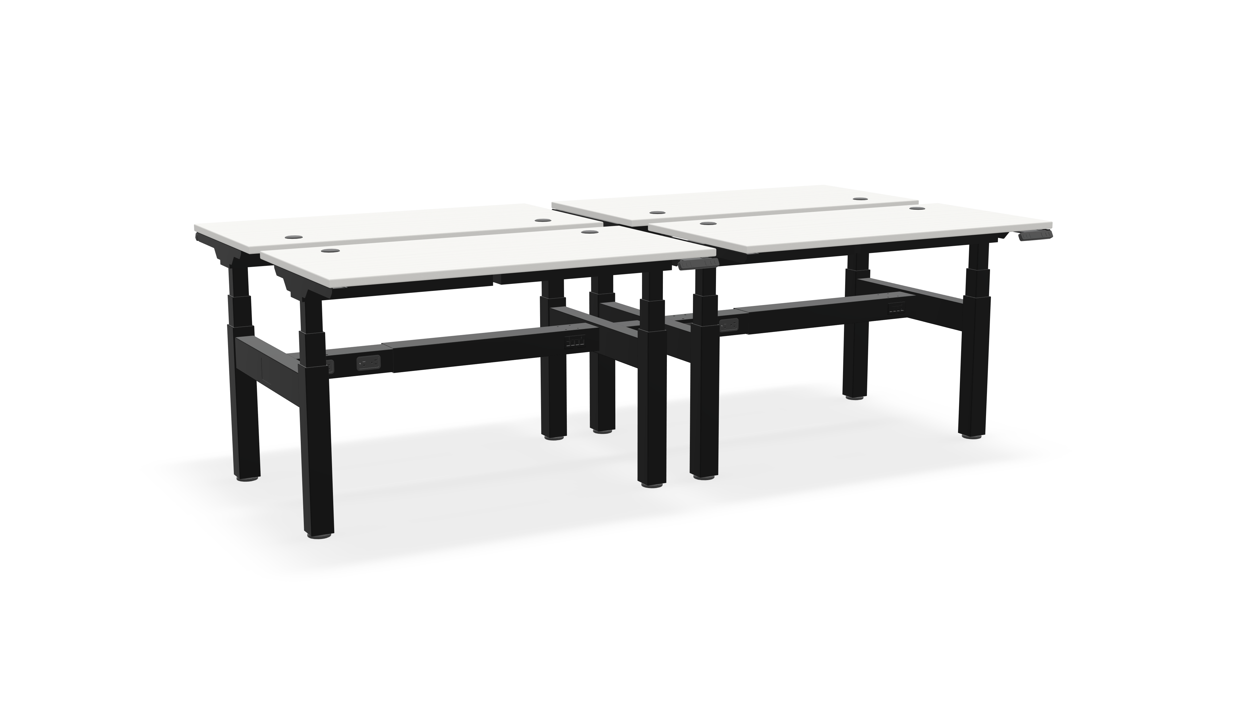 Think Adjustable-Height Benched Desks for 4