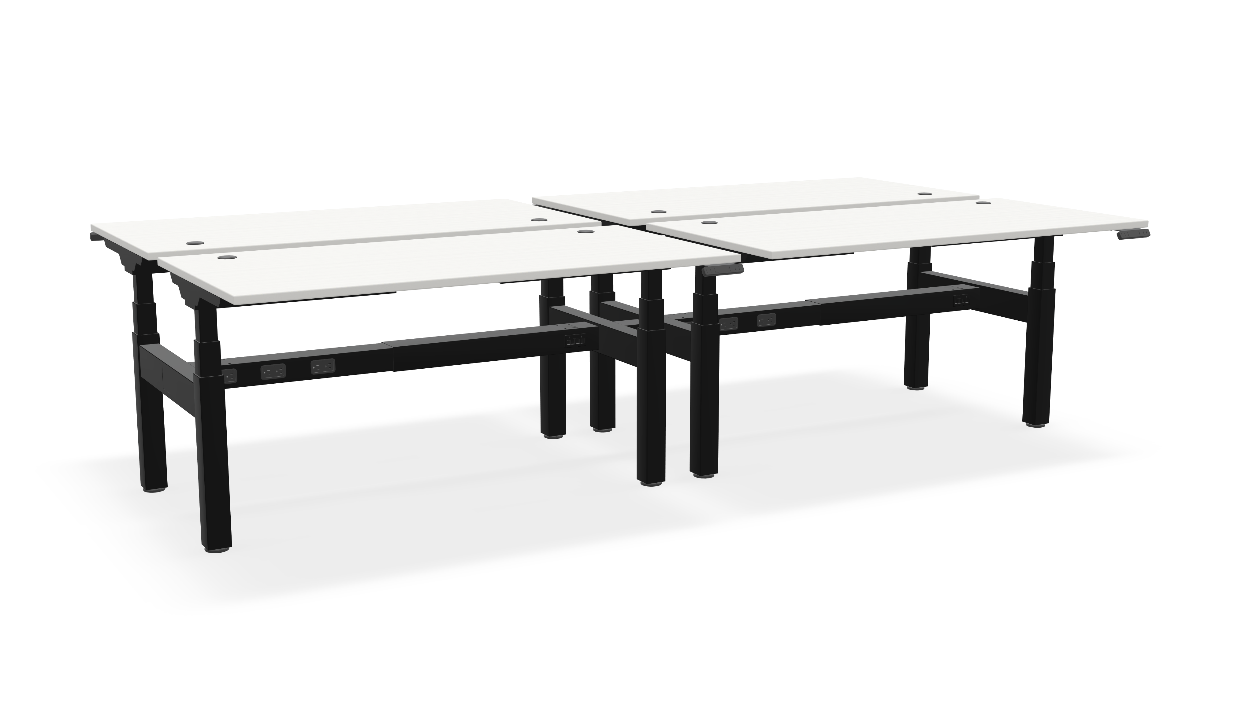 Think Adjustable-Height Benched Desks for 4