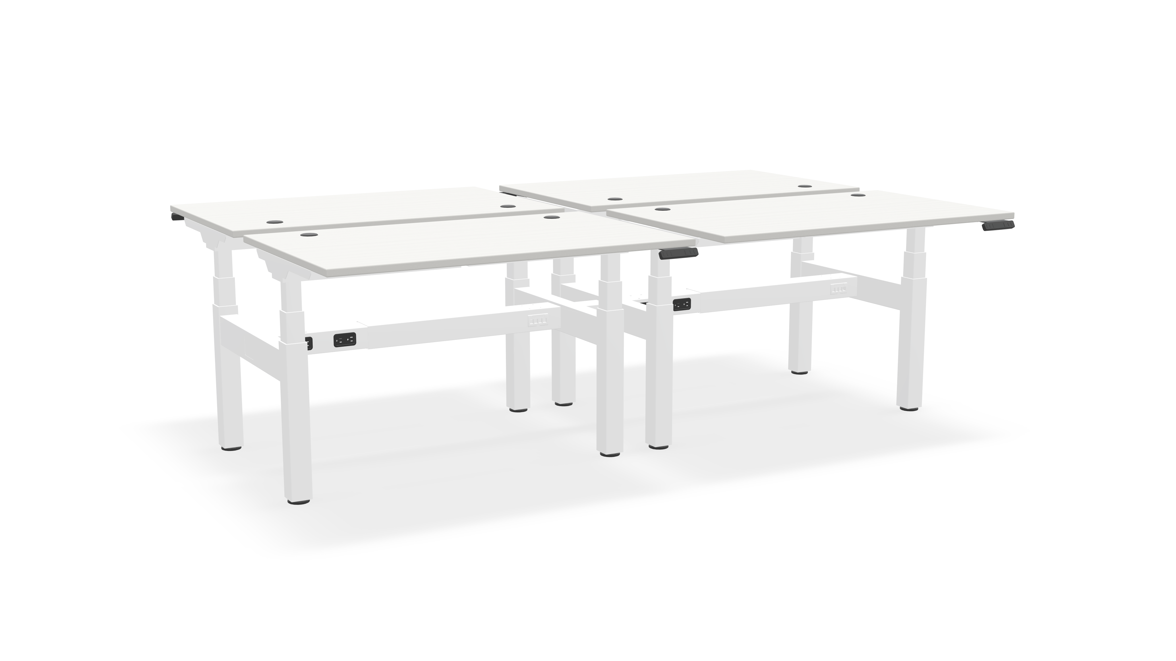 Think Adjustable-Height Benched Desks for 4