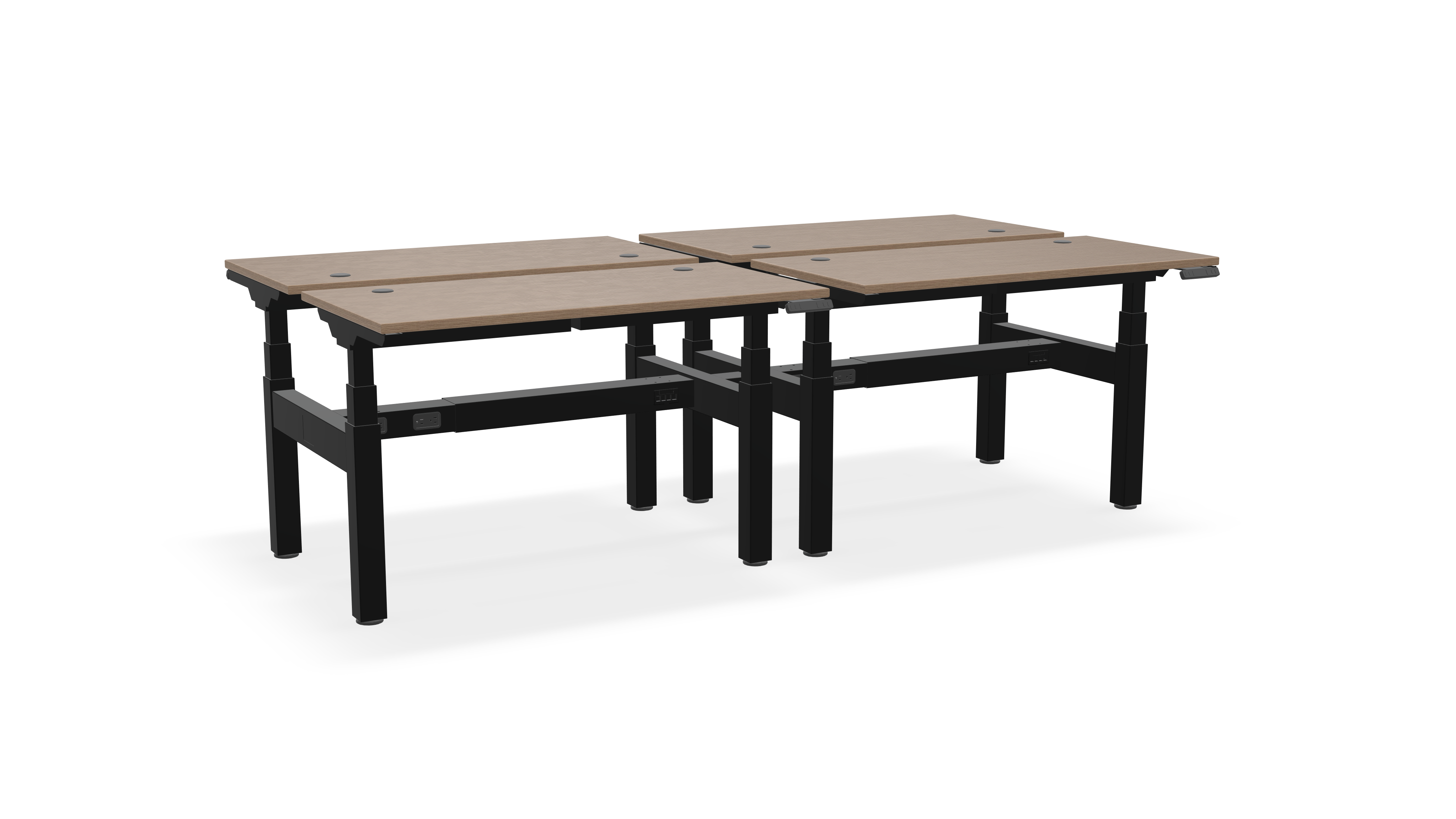 Think Adjustable-Height Benched Desks for 4