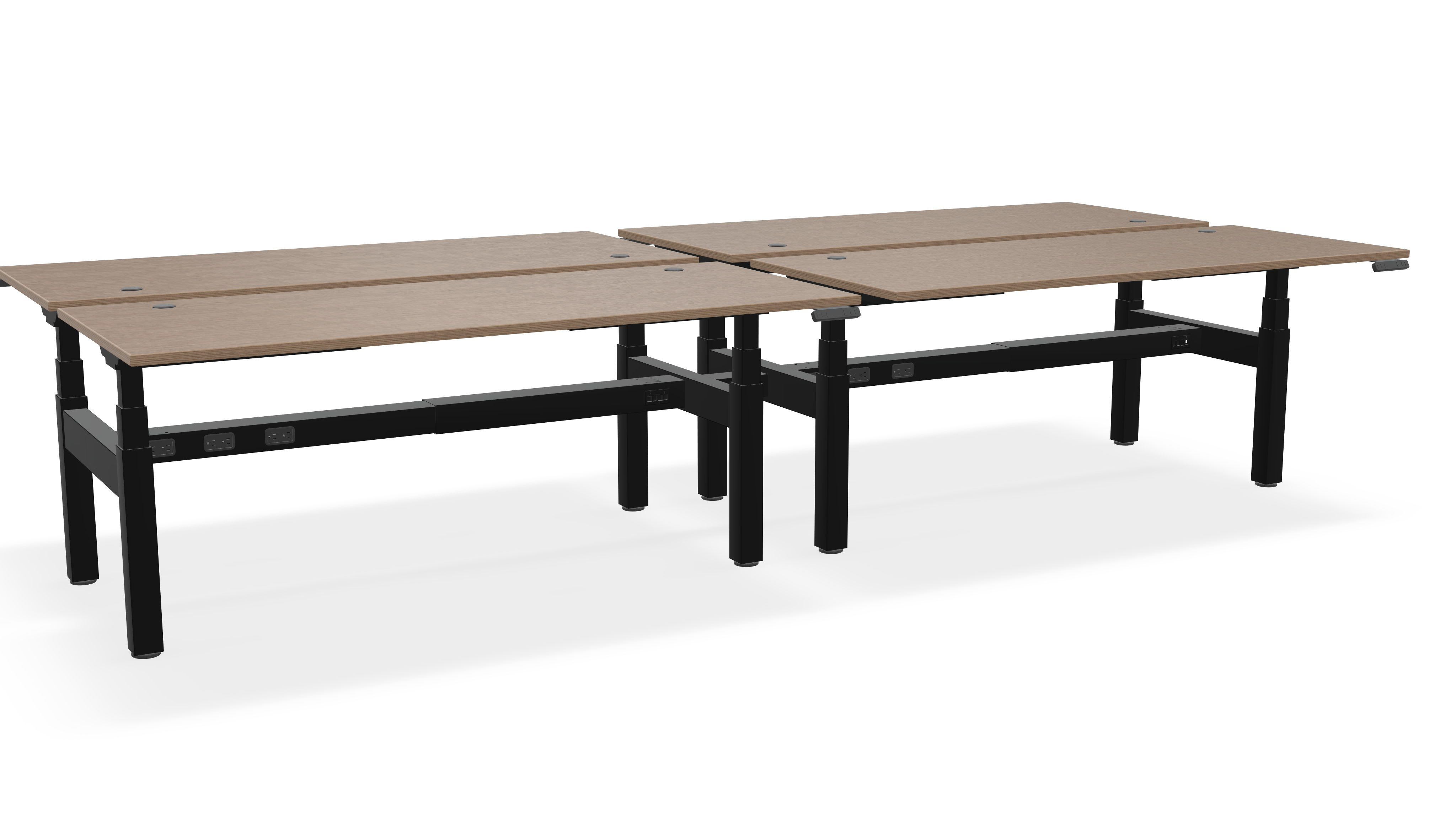 Think Adjustable-Height Benched Desks for 4