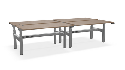 Think Adjustable-Height Benched Desks for 4