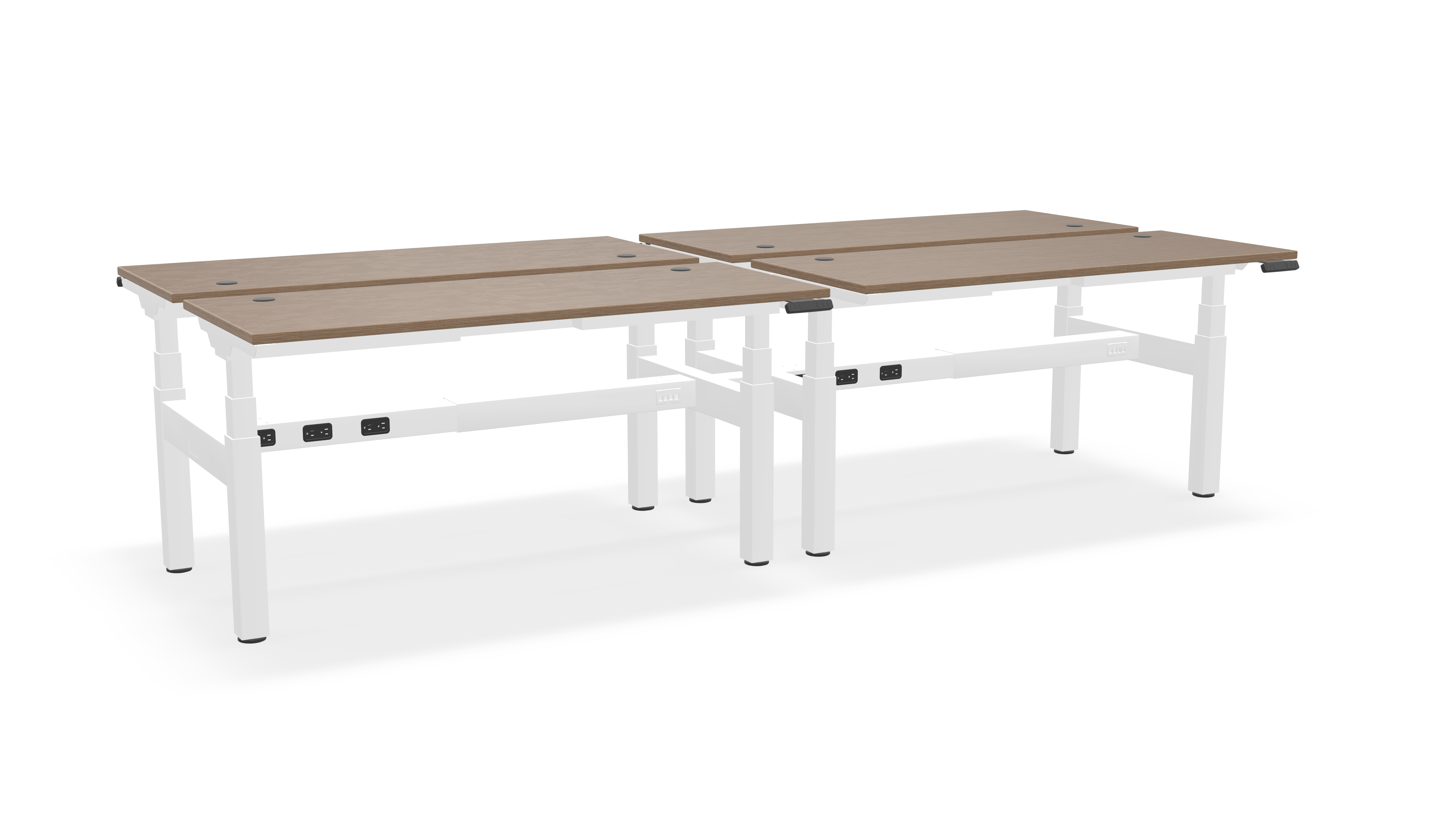 Think Adjustable-Height Benched Desks for 4