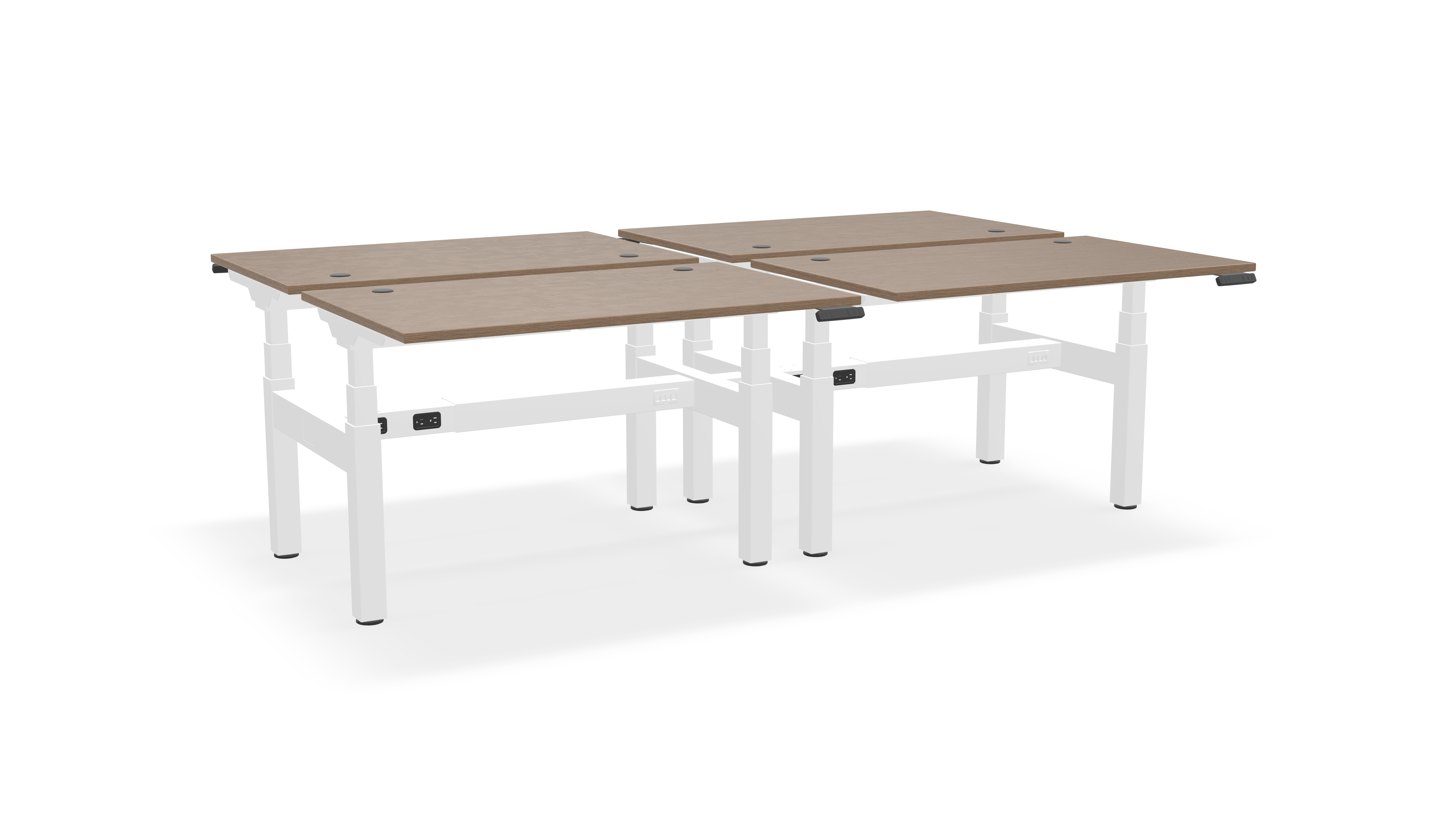 Think Adjustable-Height Benched Desks for 4