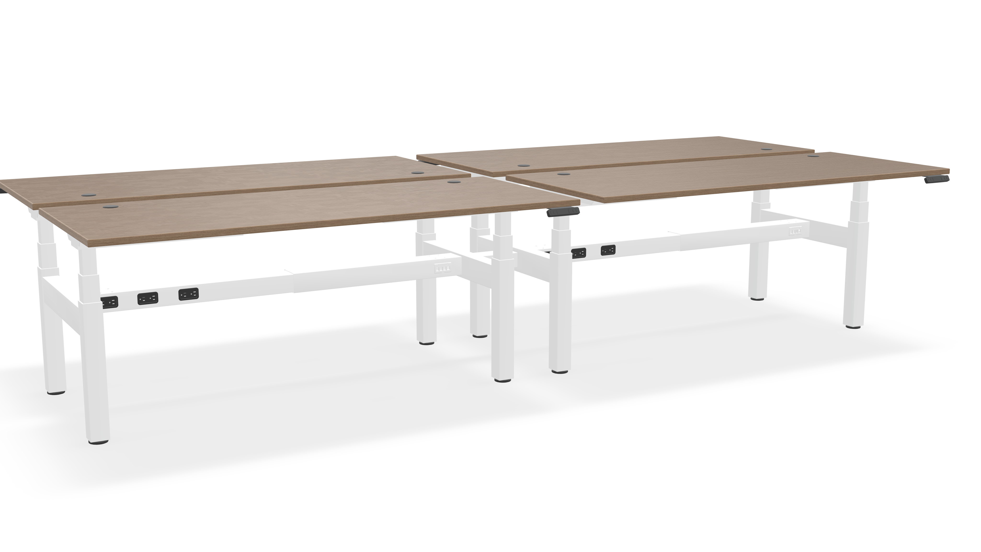 Think Adjustable-Height Benched Desks for 4