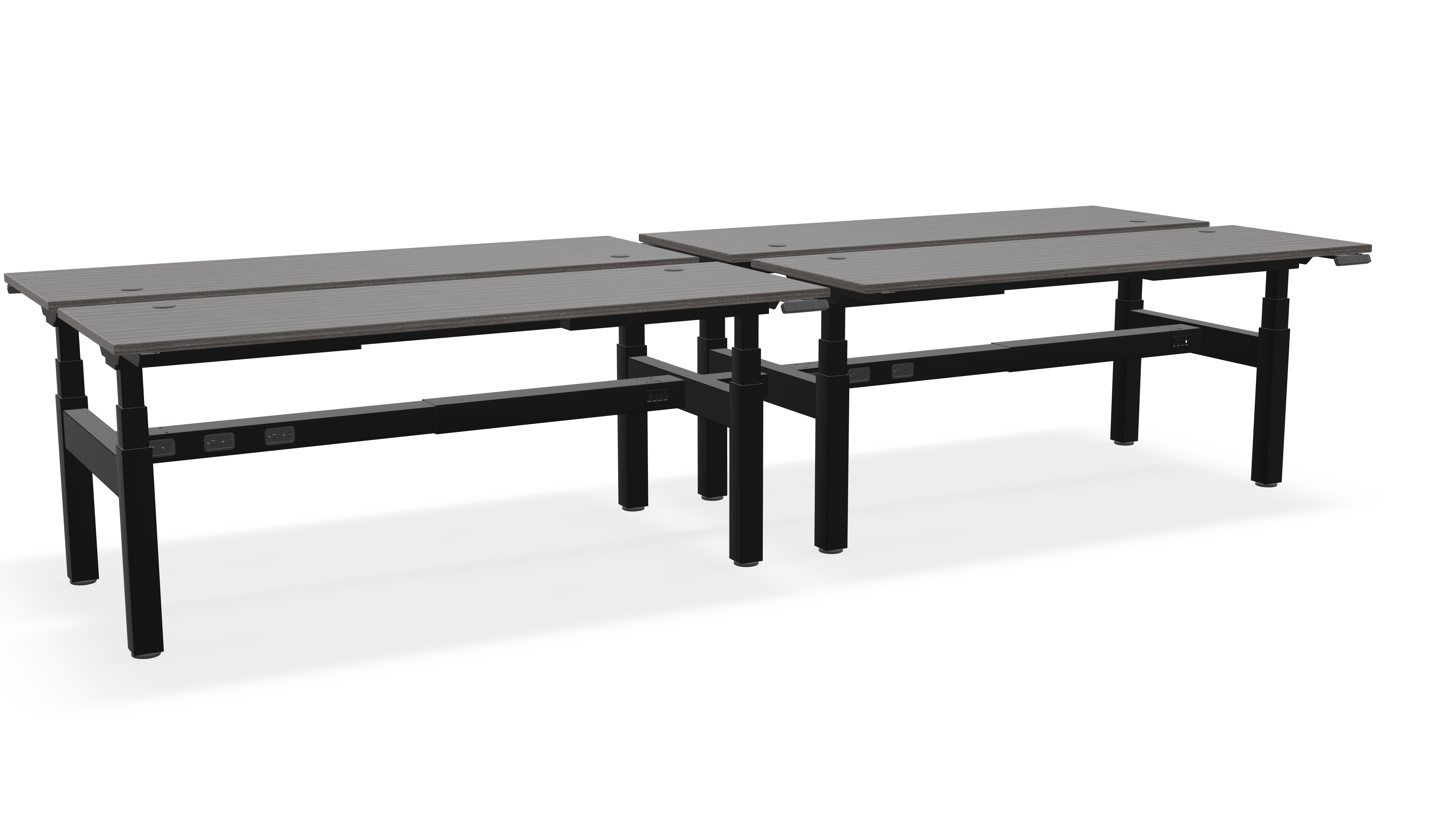 Think Adjustable-Height Benched Desks for 4