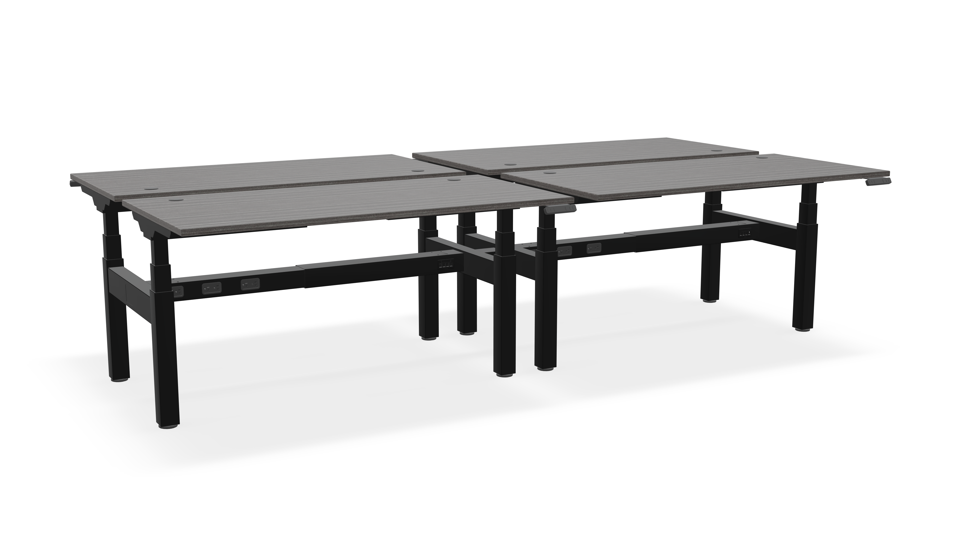 Think Adjustable-Height Benched Desks for 4