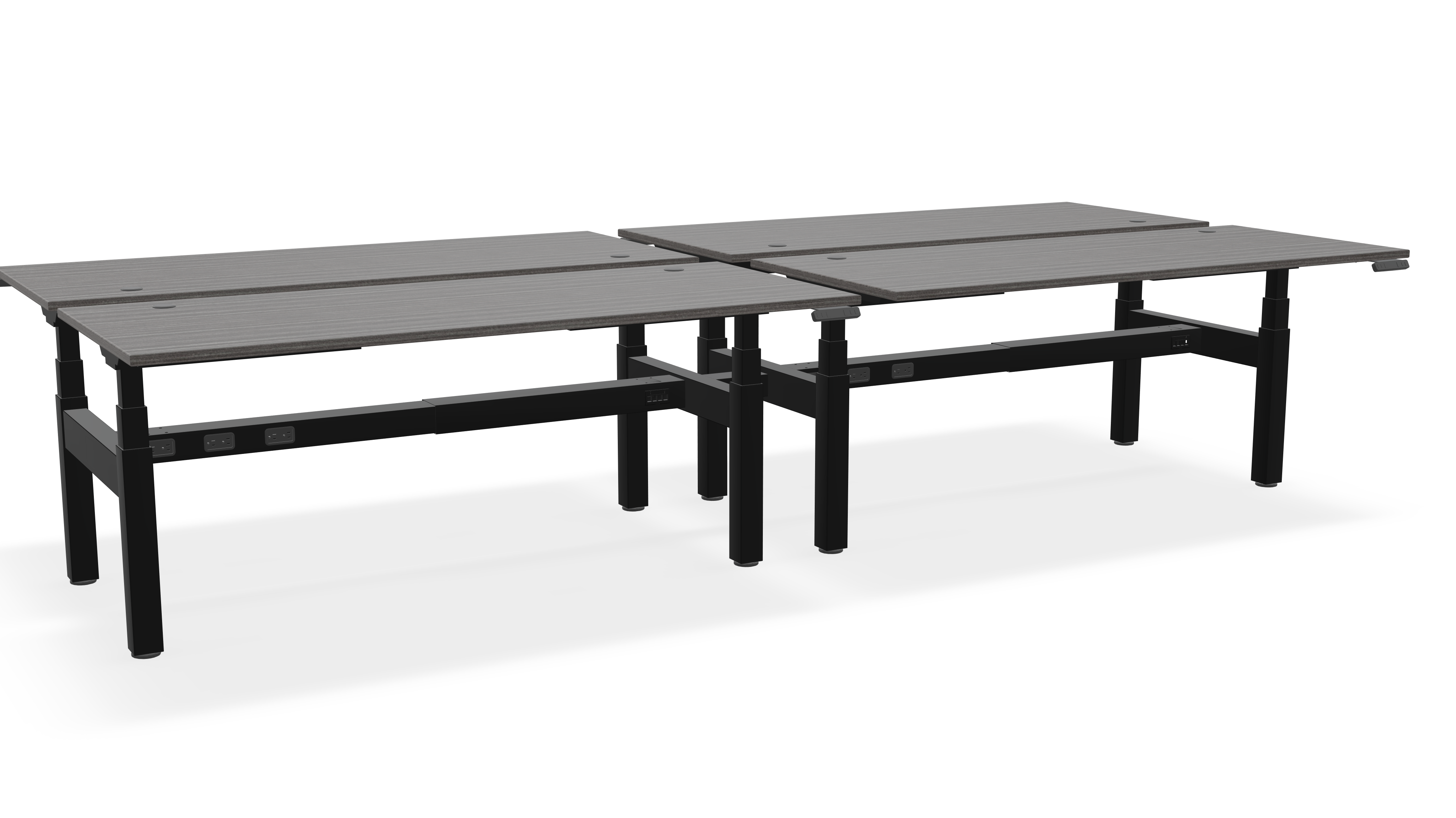 Think Adjustable-Height Benched Desks for 4