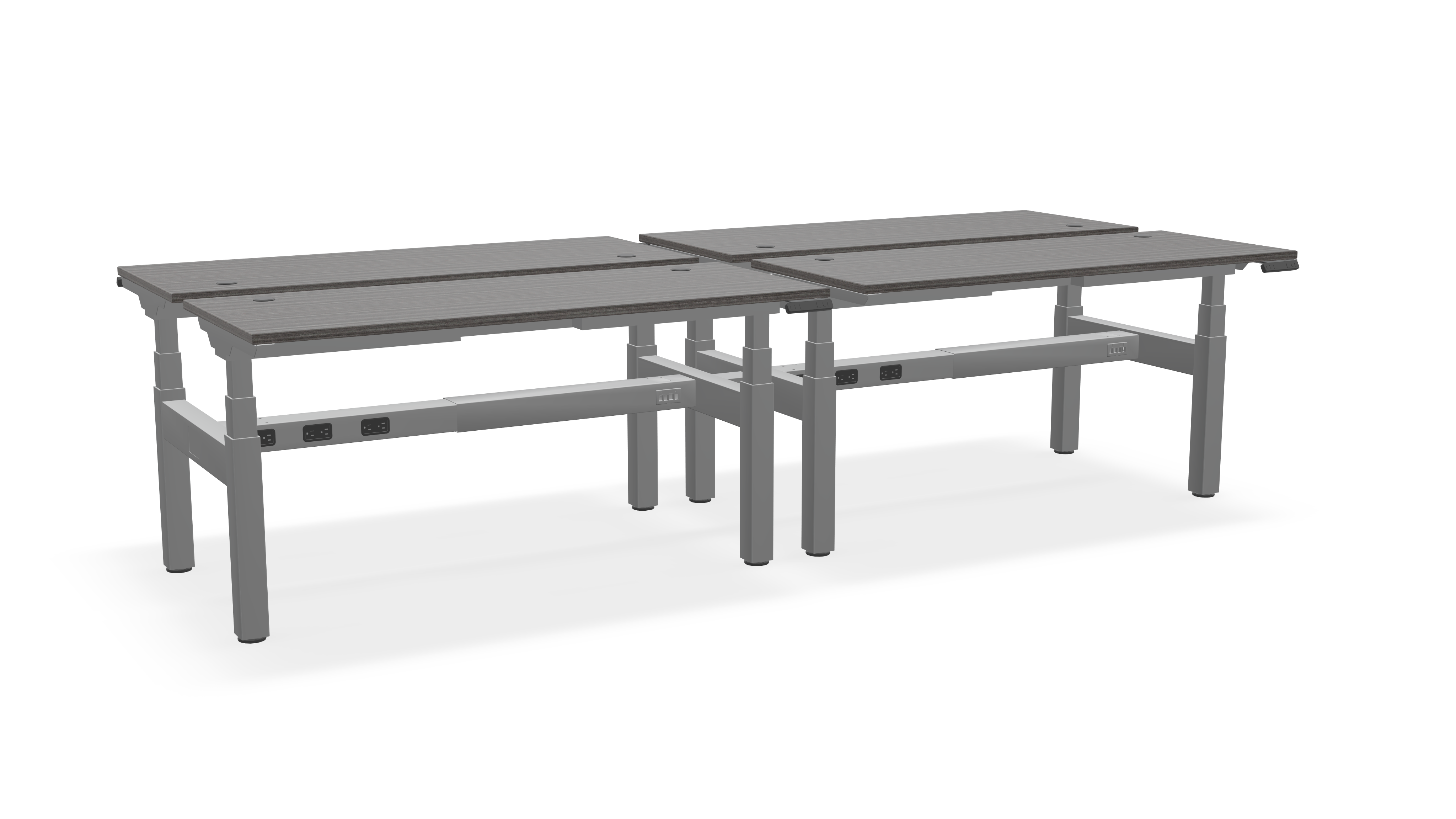 Think Adjustable-Height Benched Desks for 4