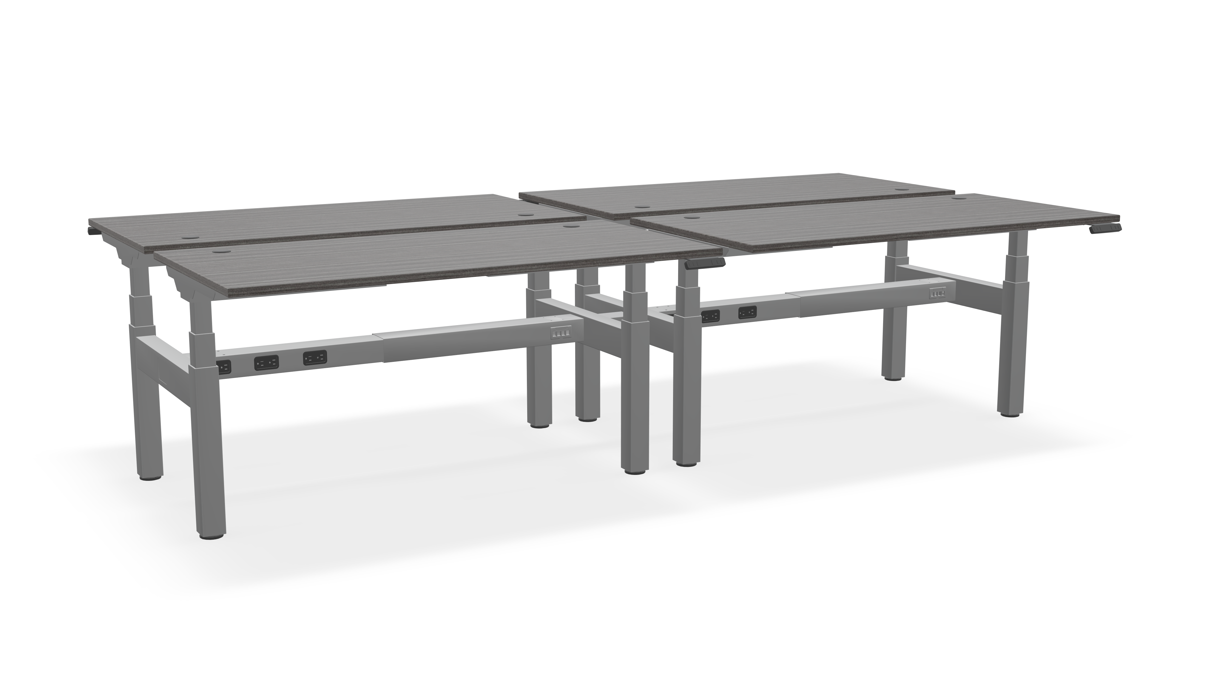 Think Adjustable-Height Benched Desks for 4