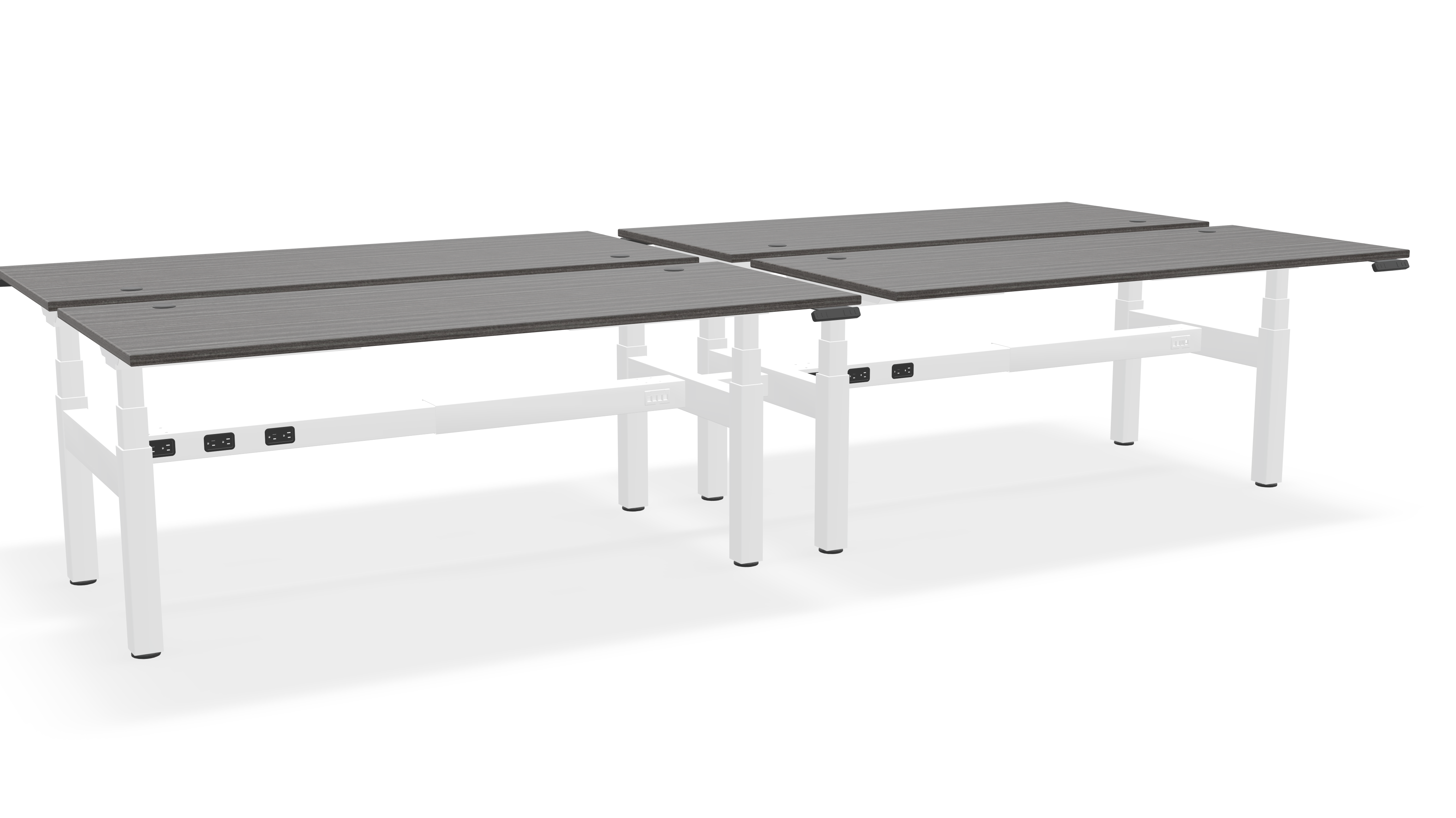 Think Adjustable-Height Benched Desks for 4