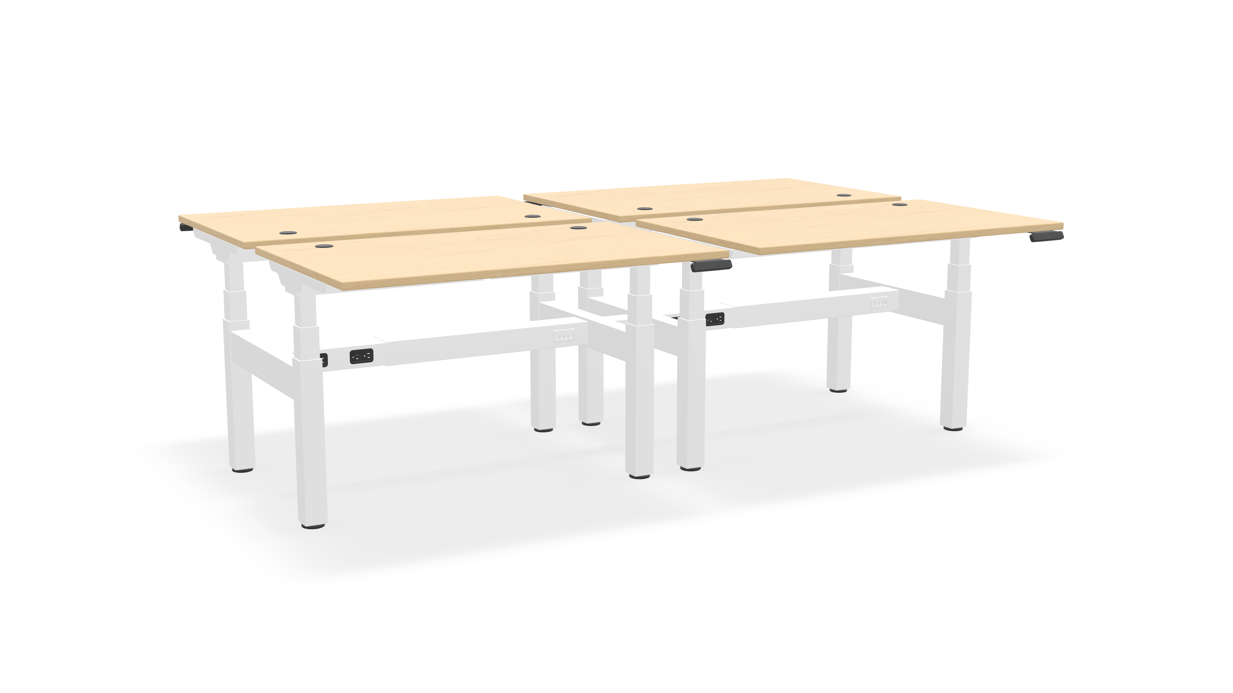 Think Adjustable-Height Benched Desks for 4