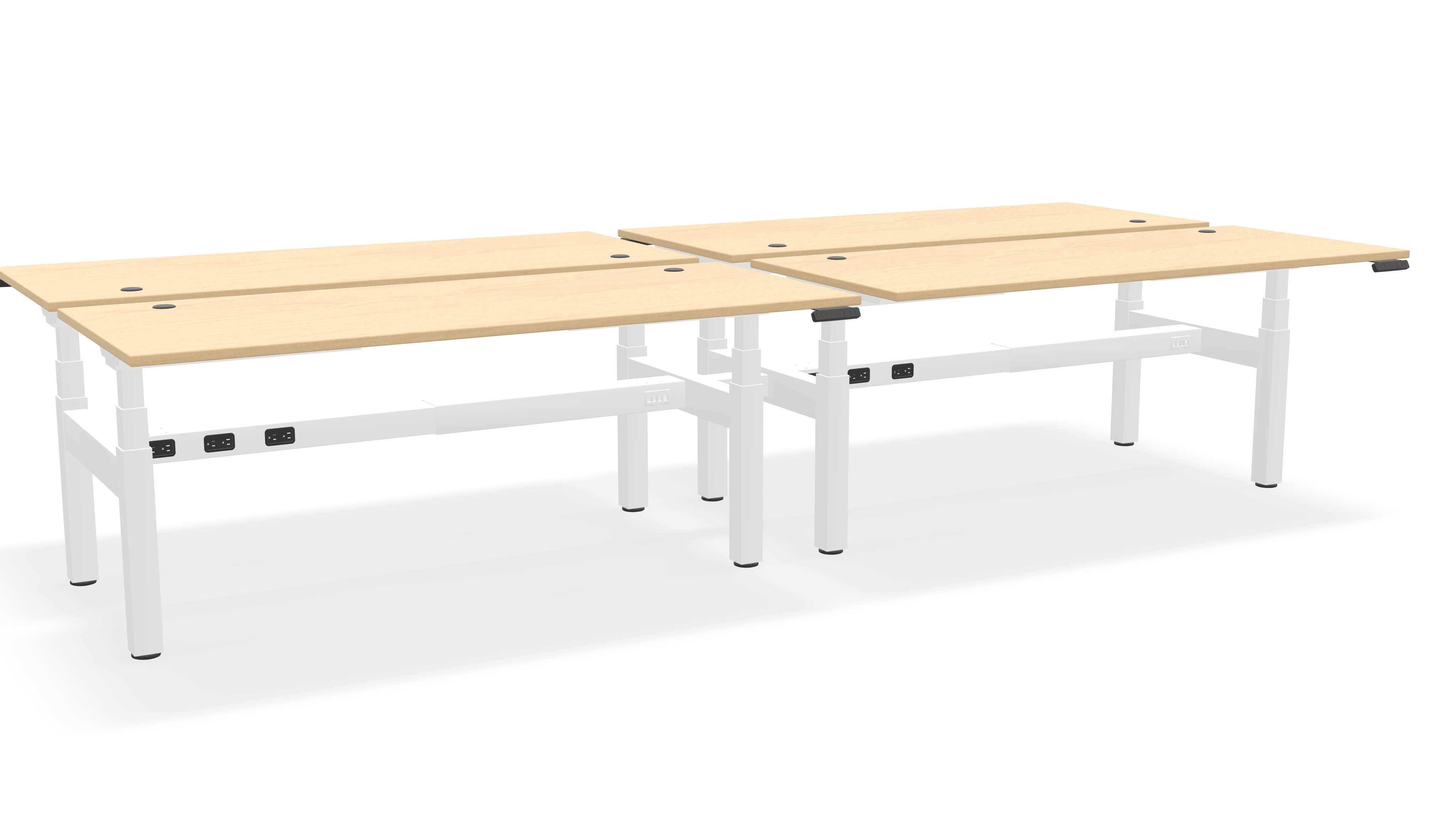 Think Adjustable-Height Benched Desks for 4